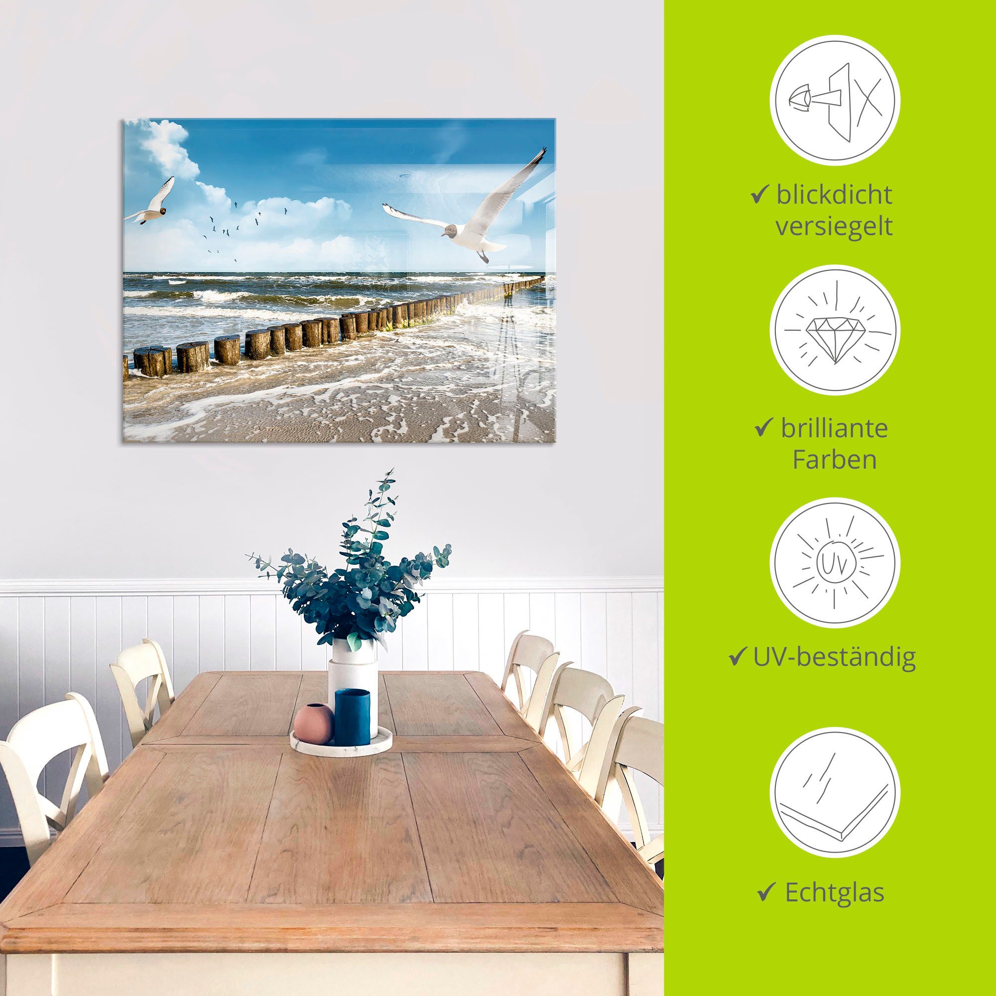 Artland Print op glas Oostzee in verschillende maten