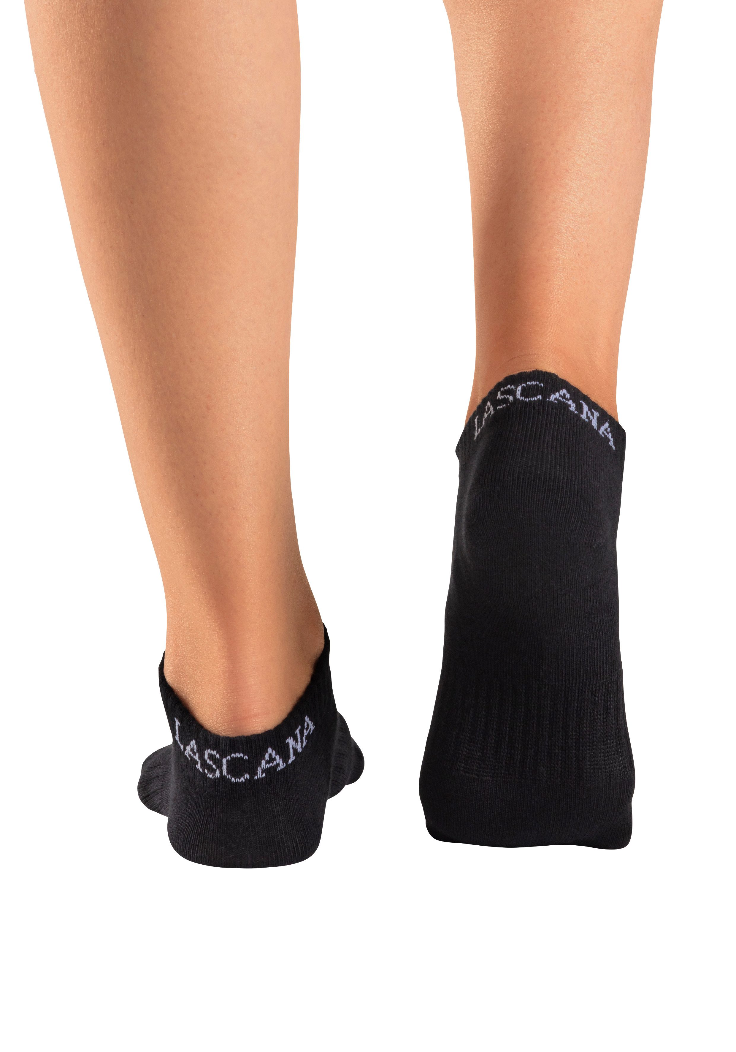 active by Lascana Sneakersokken met ingebreid merklogo (set, 6 paar)