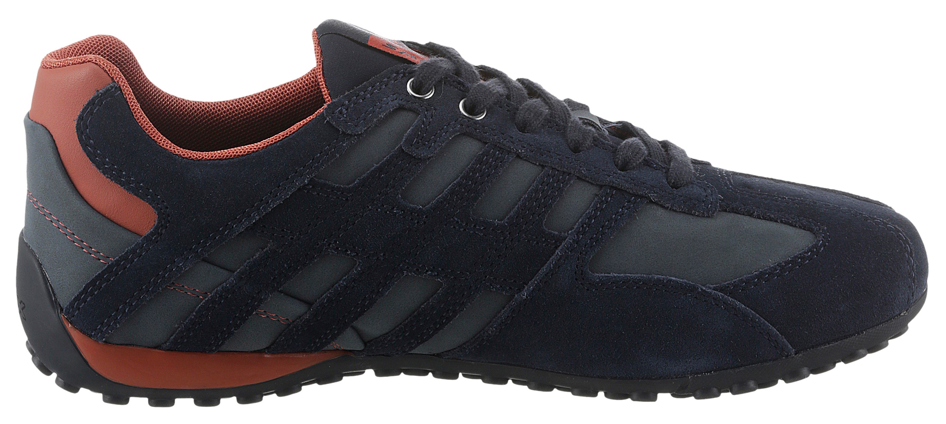Geox Sneakers UOMO SNAKE A Vrijetijdsschoen, lage schoen, veterschoen met uitneembare binnenzool