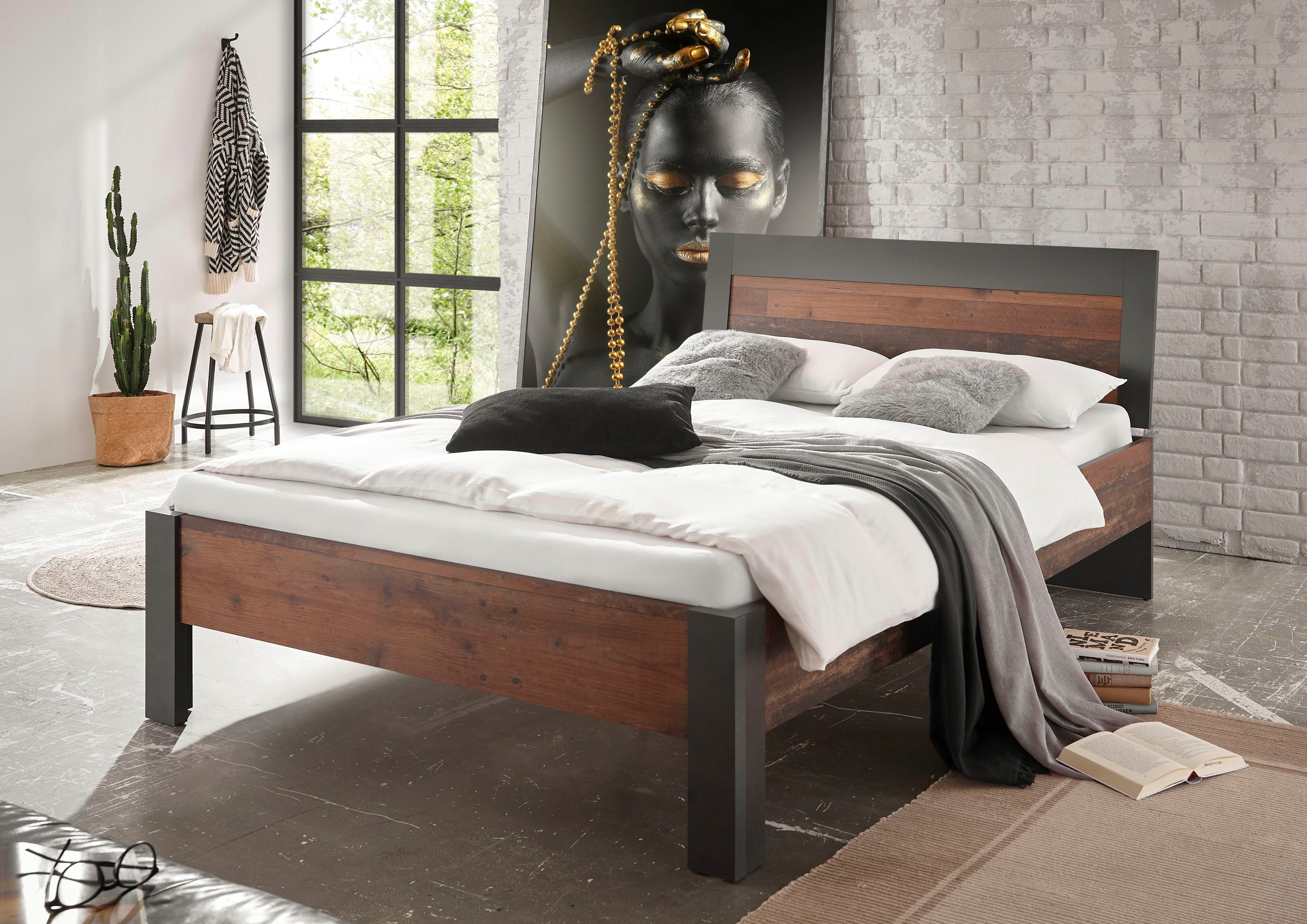 Home affaire Slaapkamerserie Brooklyn in een decoratieve frame-look (set, 4-delig)