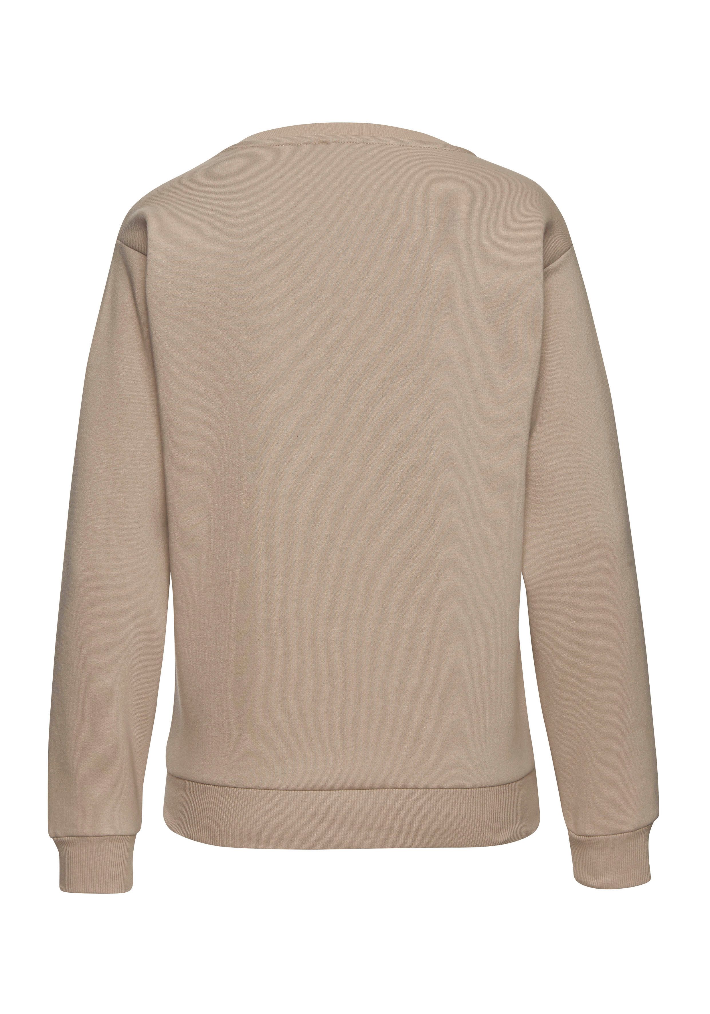 Lascana Sweatshirt Lounge shirt met hart-leo-print loungewear