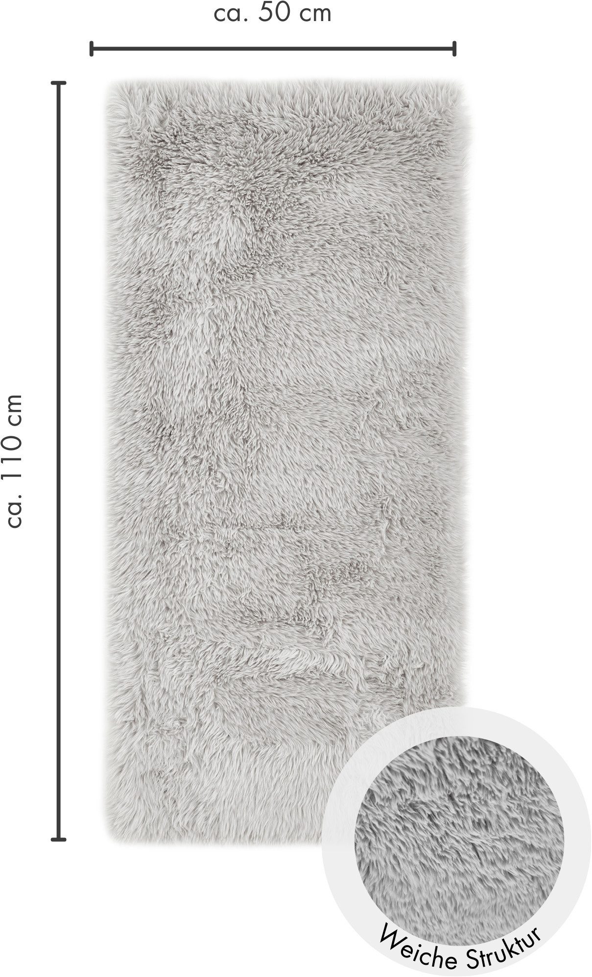 Andiamo Vloerkleed Alpa Uni kleuren, microvezel, bijzonder zacht & knuffelig, slaapkamer
