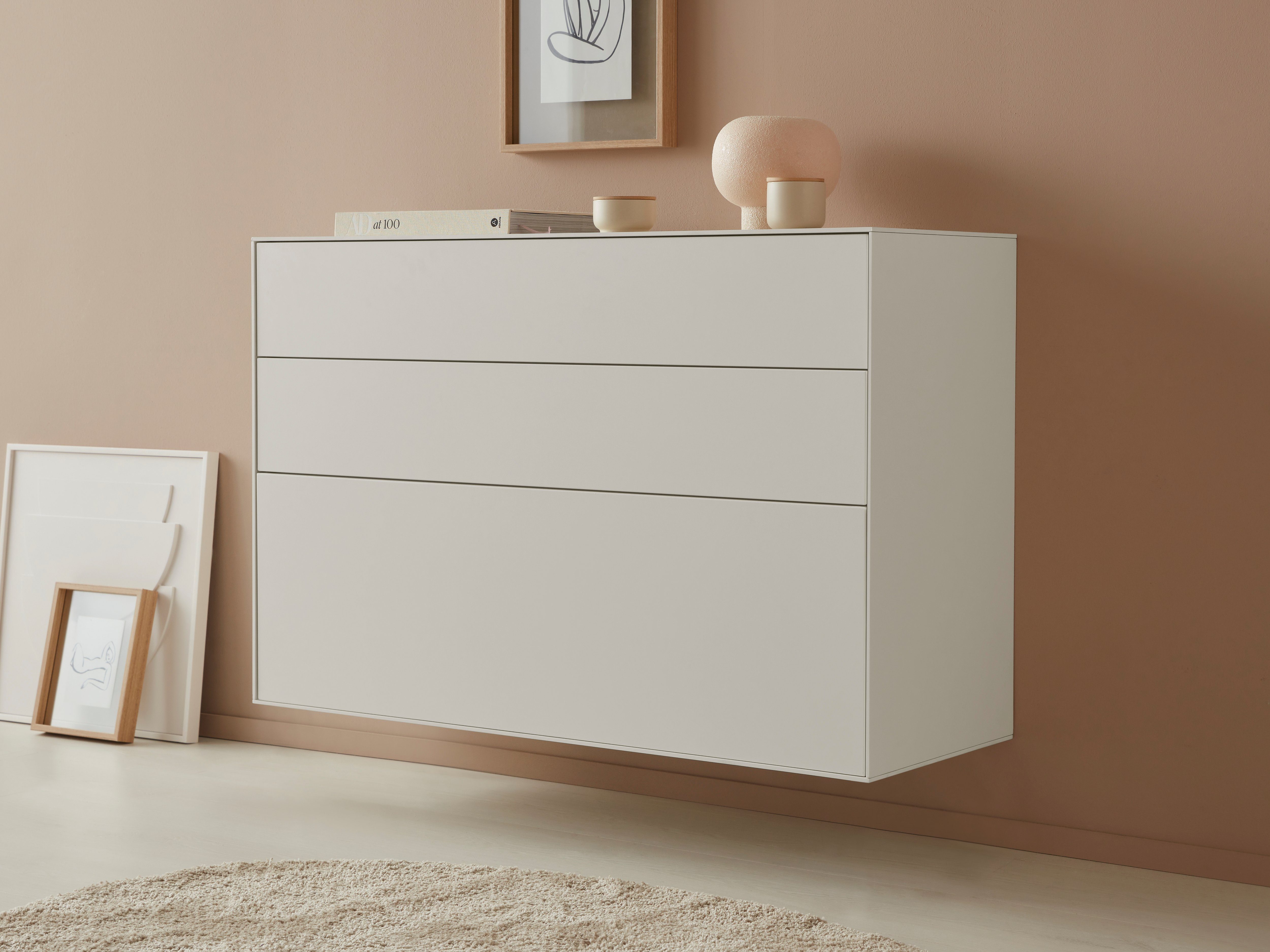 LeGer Home by Lena Gercke Dressoir Essentials Breedte: 112 cm, MDF gelakt, push-to-open-functie dressoirs wit