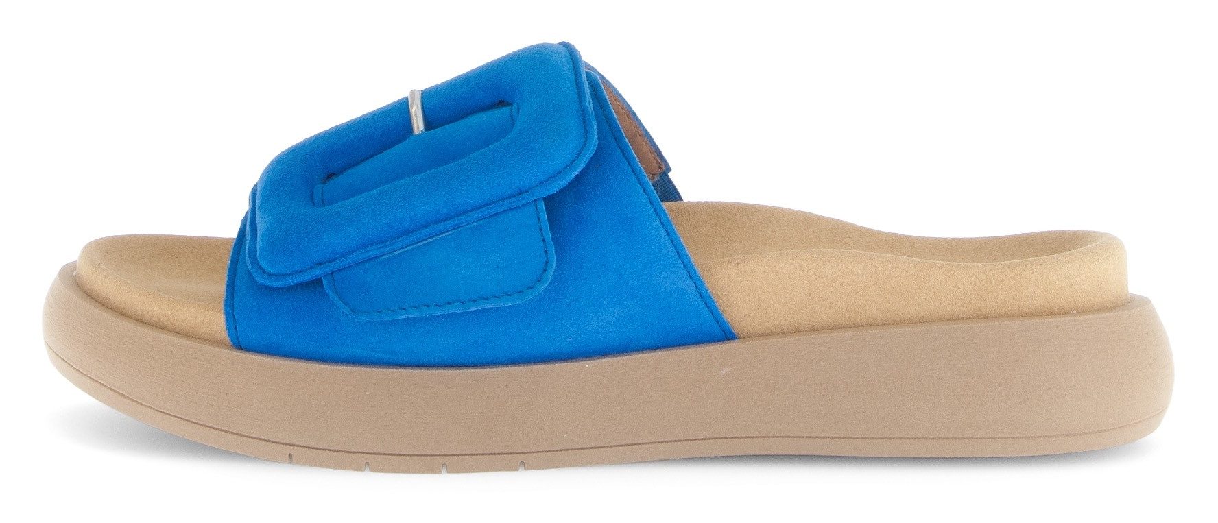 Gabor Slippers , plateau, zomerschoen, slippers met grote decoratieve gesp