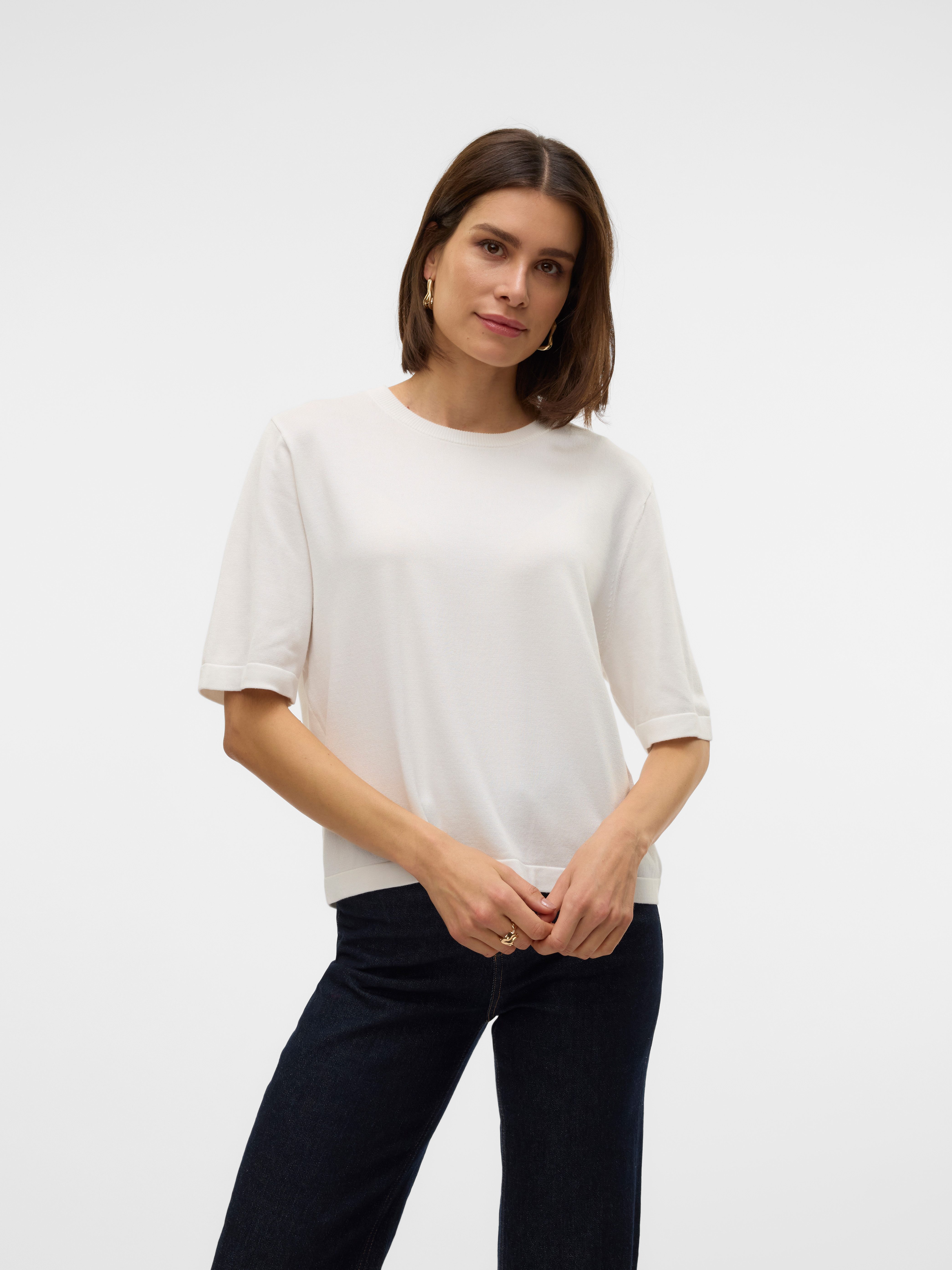 Vero Moda Trui met korte mouwen VMSILJE 2/4 O-NCK OVERSIZE PULL GA NOOS