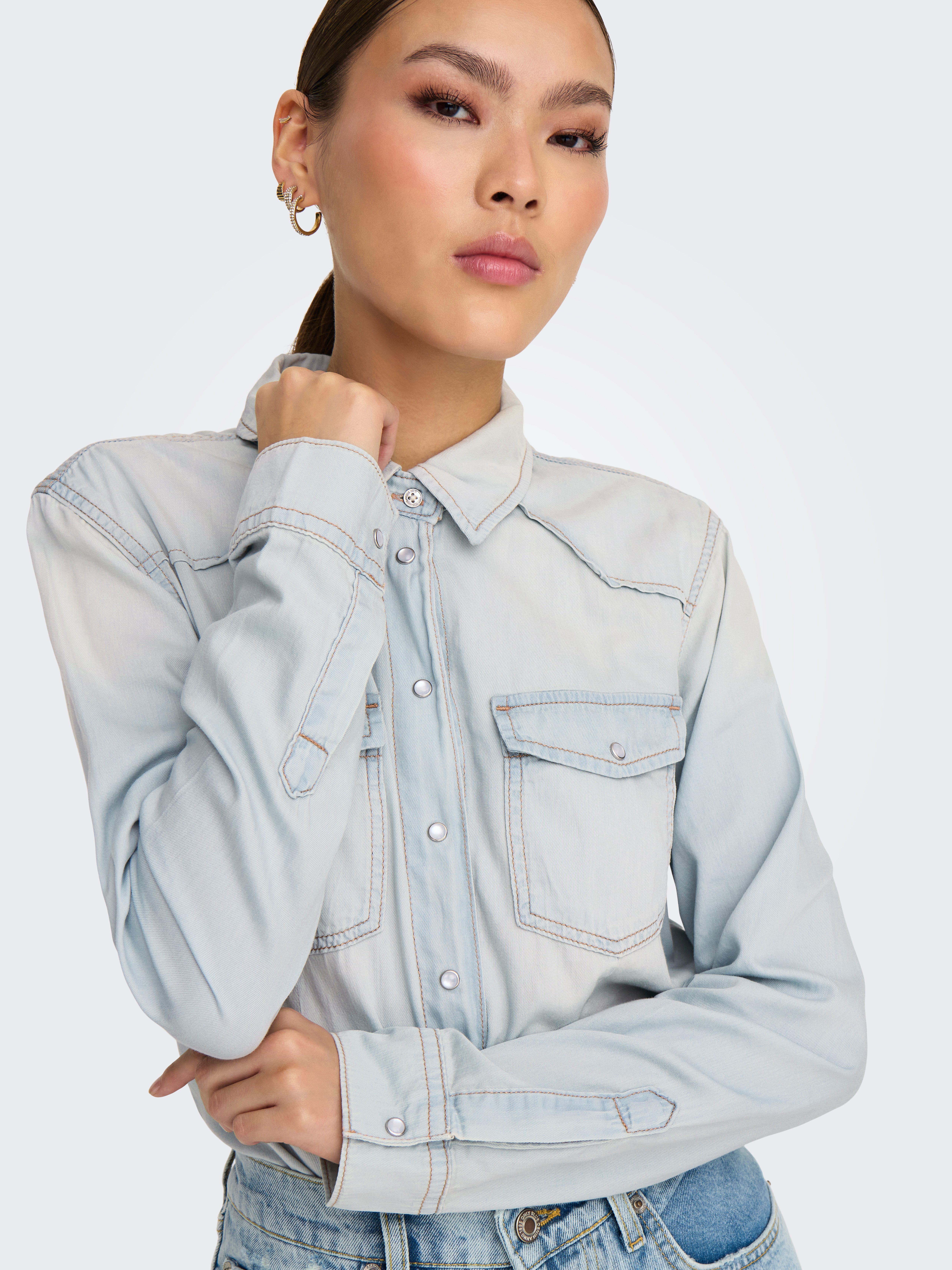 Only Jeans blouse ONLALICE REG SHIRT DNM BOX AKM