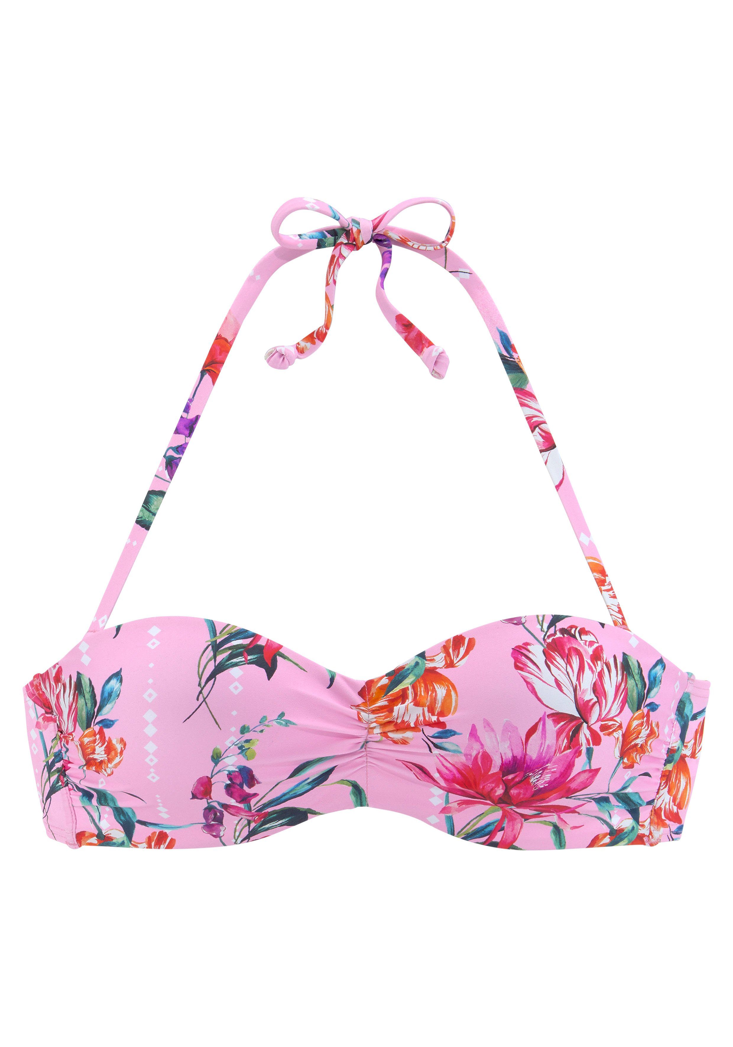 Sunseeker Beugelbikinitop in bandeaumodel Modern met bloemenprint