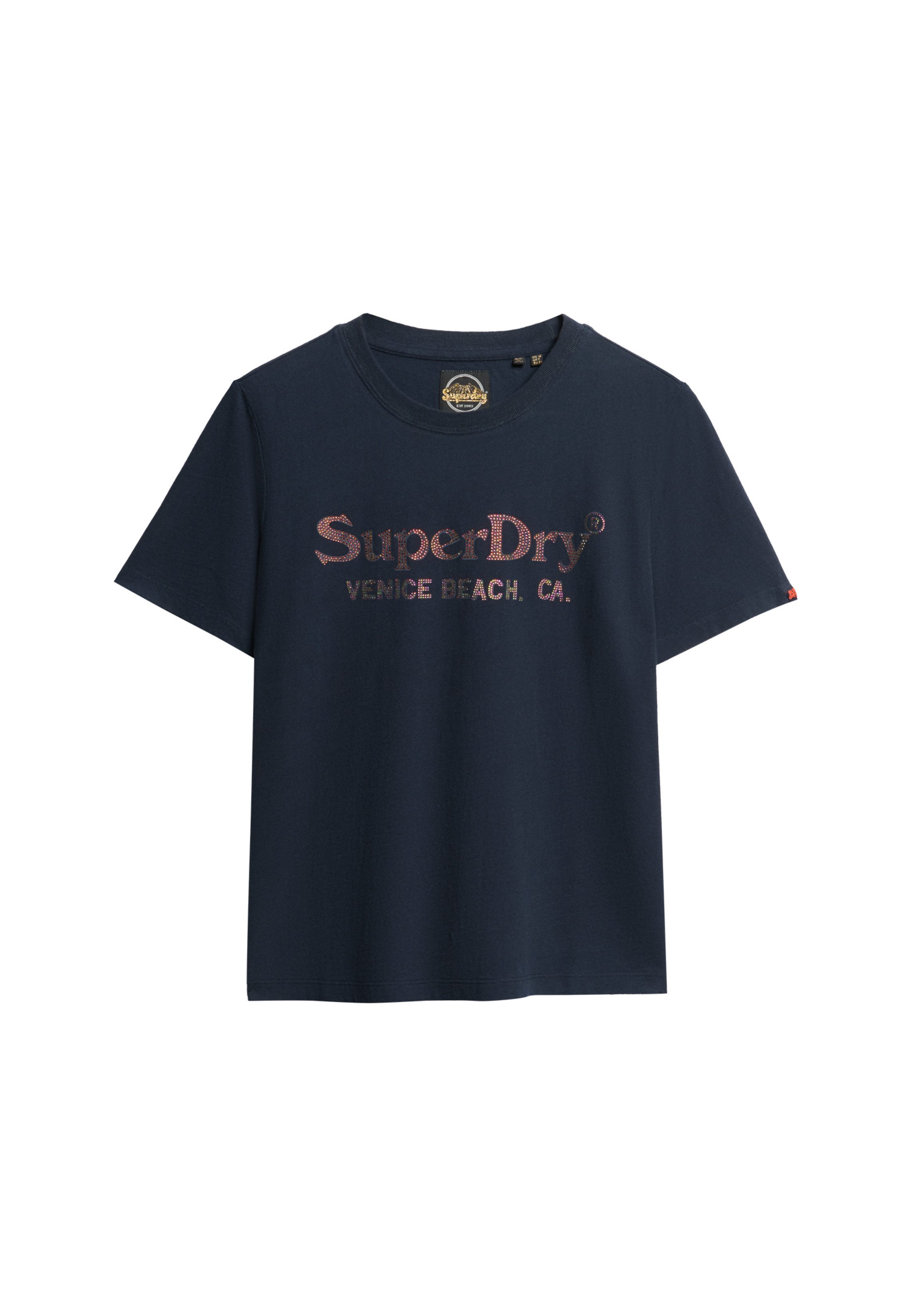 Superdry Shirt met korte mouwen VENUE METALLIC RELAXED TEE