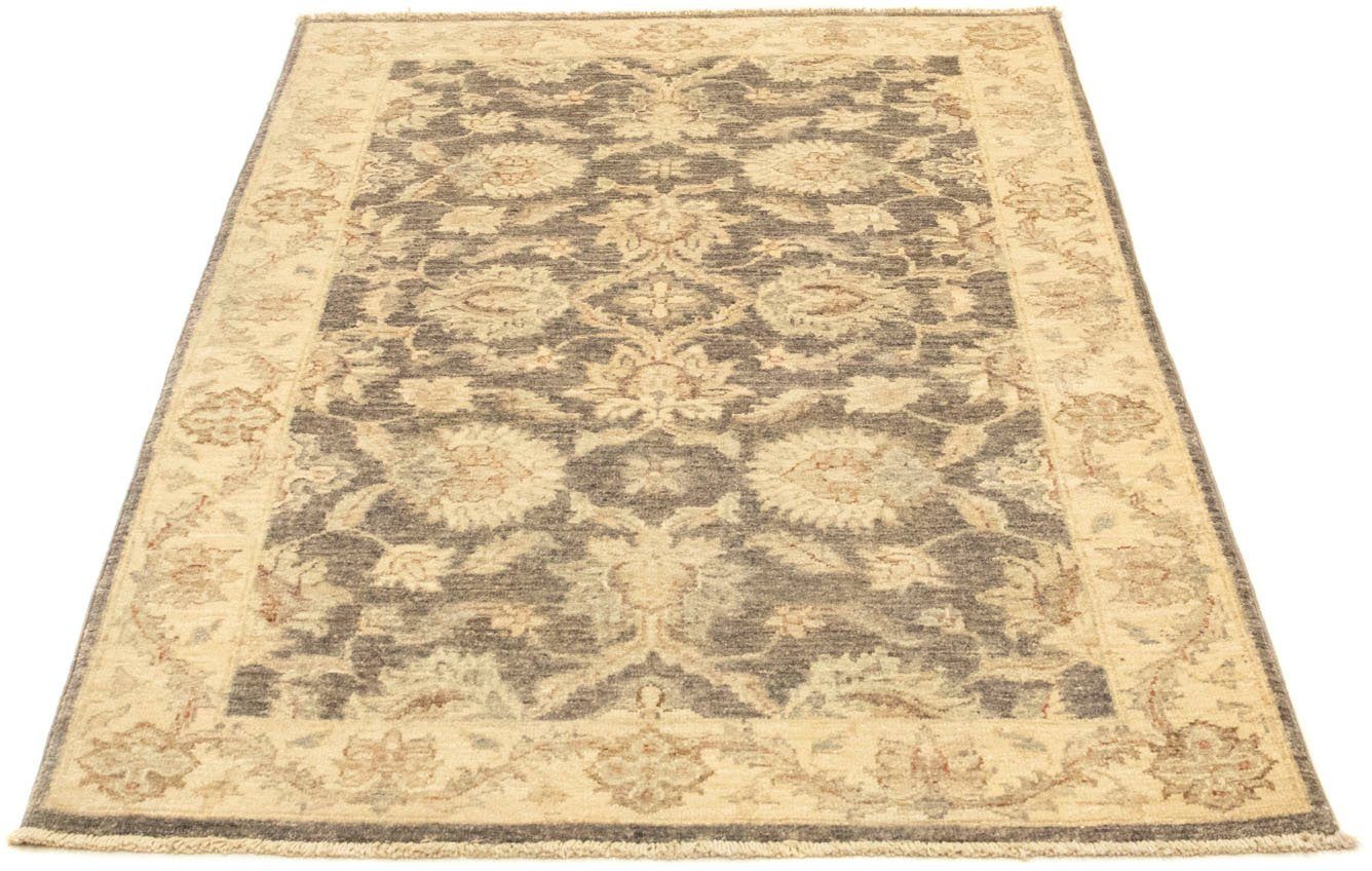 morgenland Wollen kleed Farahan Teppich handgeknüpft grau-Ziegler Teppich - 148 x 89 cm - grau
