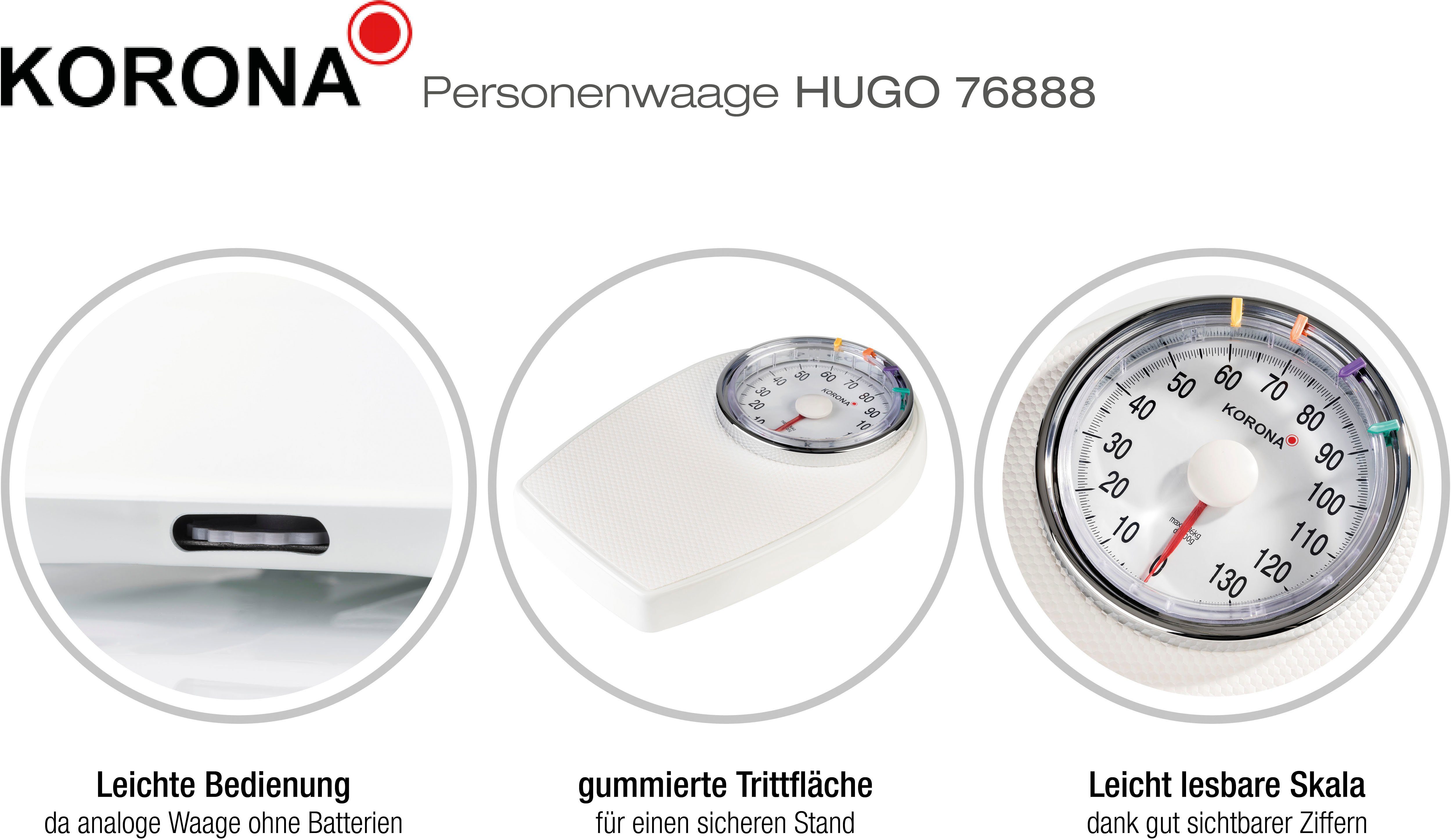 KORONA Personenweegschaal 76888 Hugo zeer groot platform en display