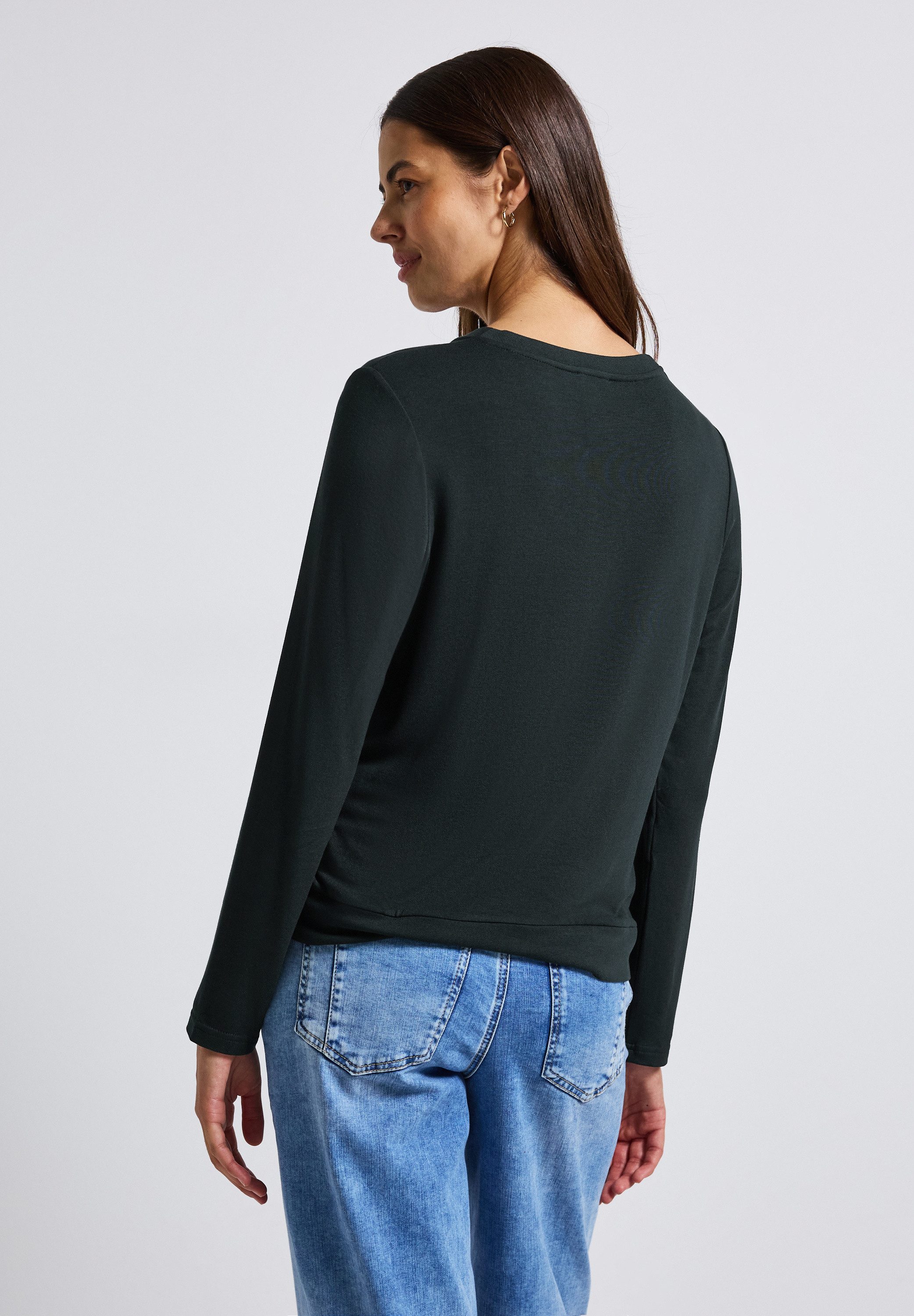 STREET ONE Shirt met lange mouwen met v-hals