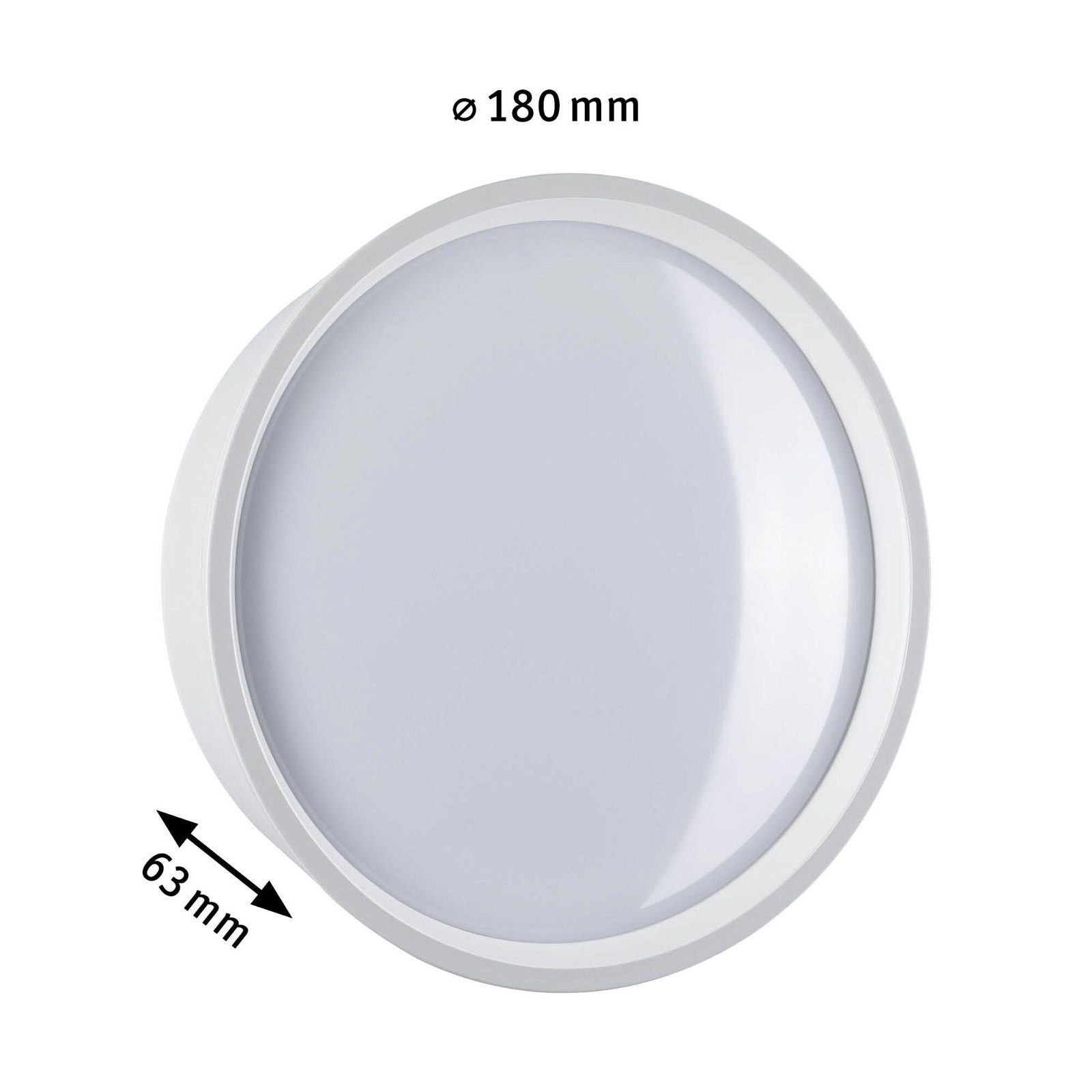 Paulmann Led-wandlamp voor buiten Platomo IP44 rond 180mm 3000K 14,5W 1200lm 230V Kunststof (1 stuk)