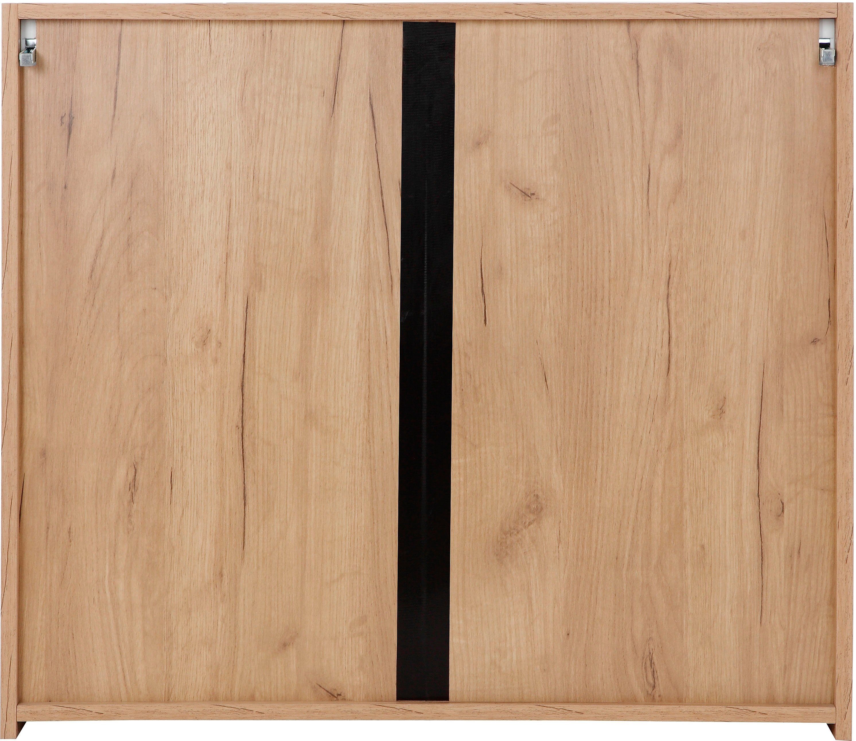 welltime Badkamerserie Lund badkamermeubelset badkamerkast badkamerset Wastafelonderkast, spiegelkast en bekken breedte 80 cm (complete set, 3-delig)