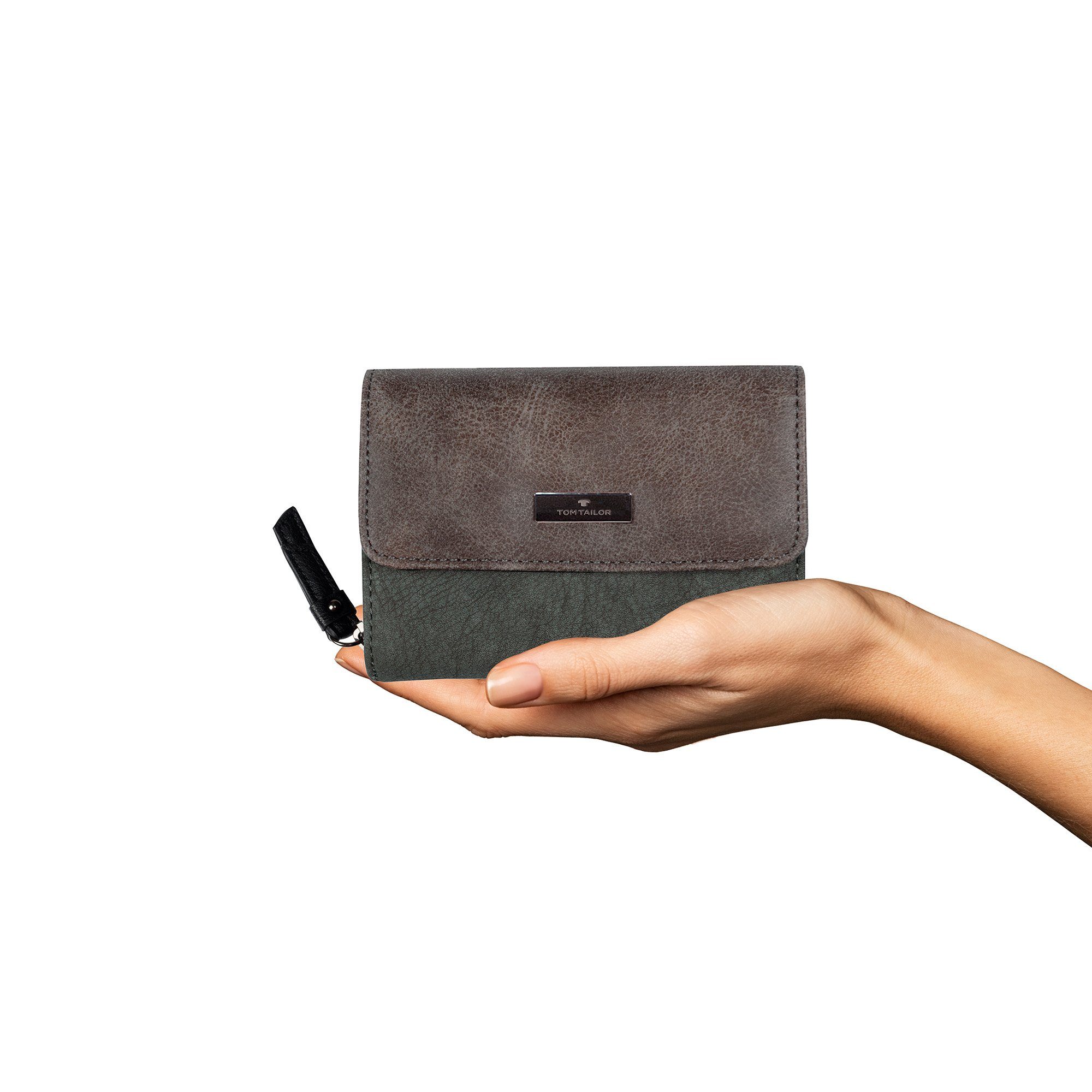 Tom Tailor Portemonnee Elin harmonieuze materiaalmix met licht contrasterende stiksels