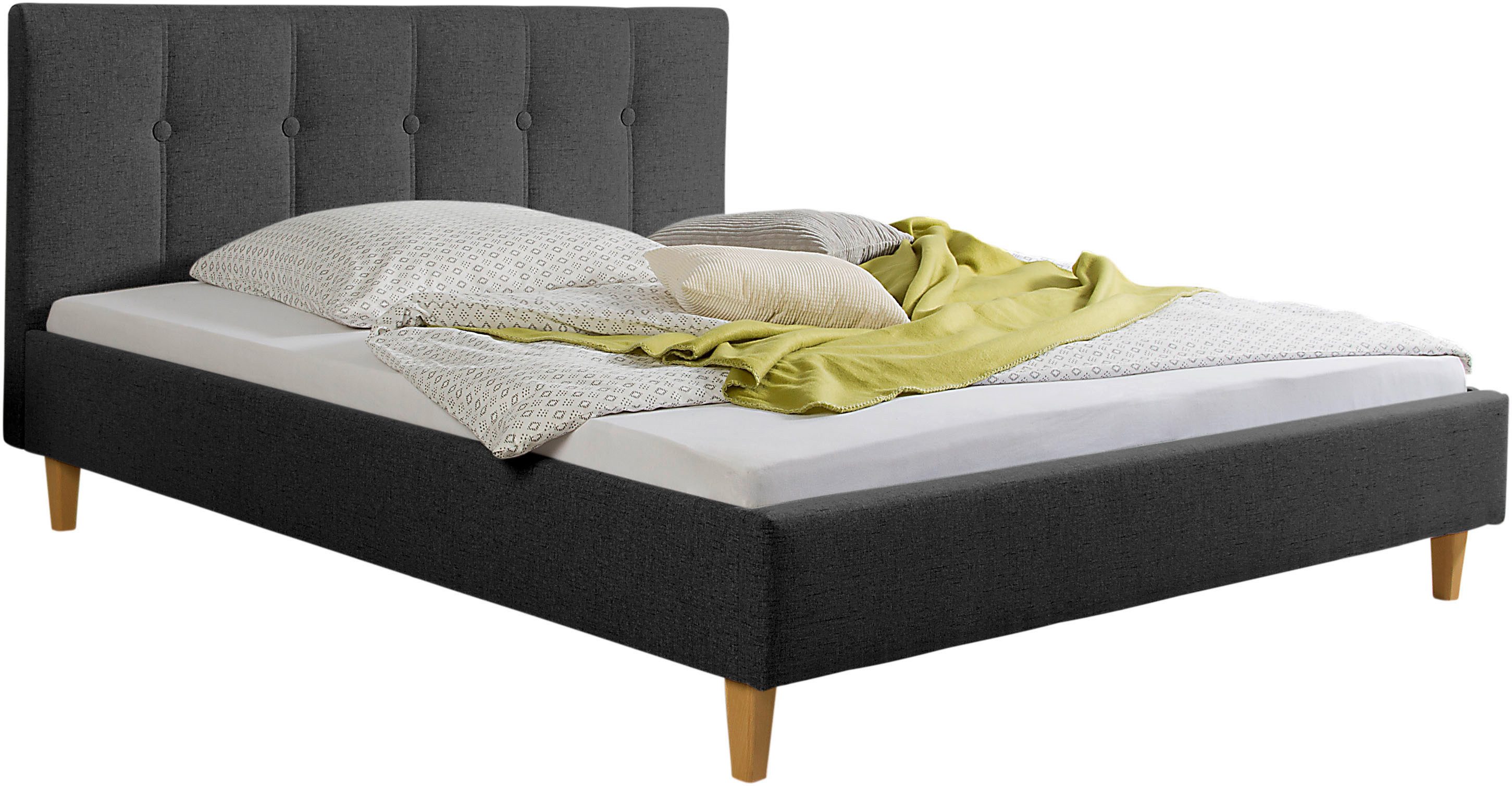 Maintal Gestoffeerd bed Leesburg Zijkanten van het bed zelf te monteren, zonder bedkist