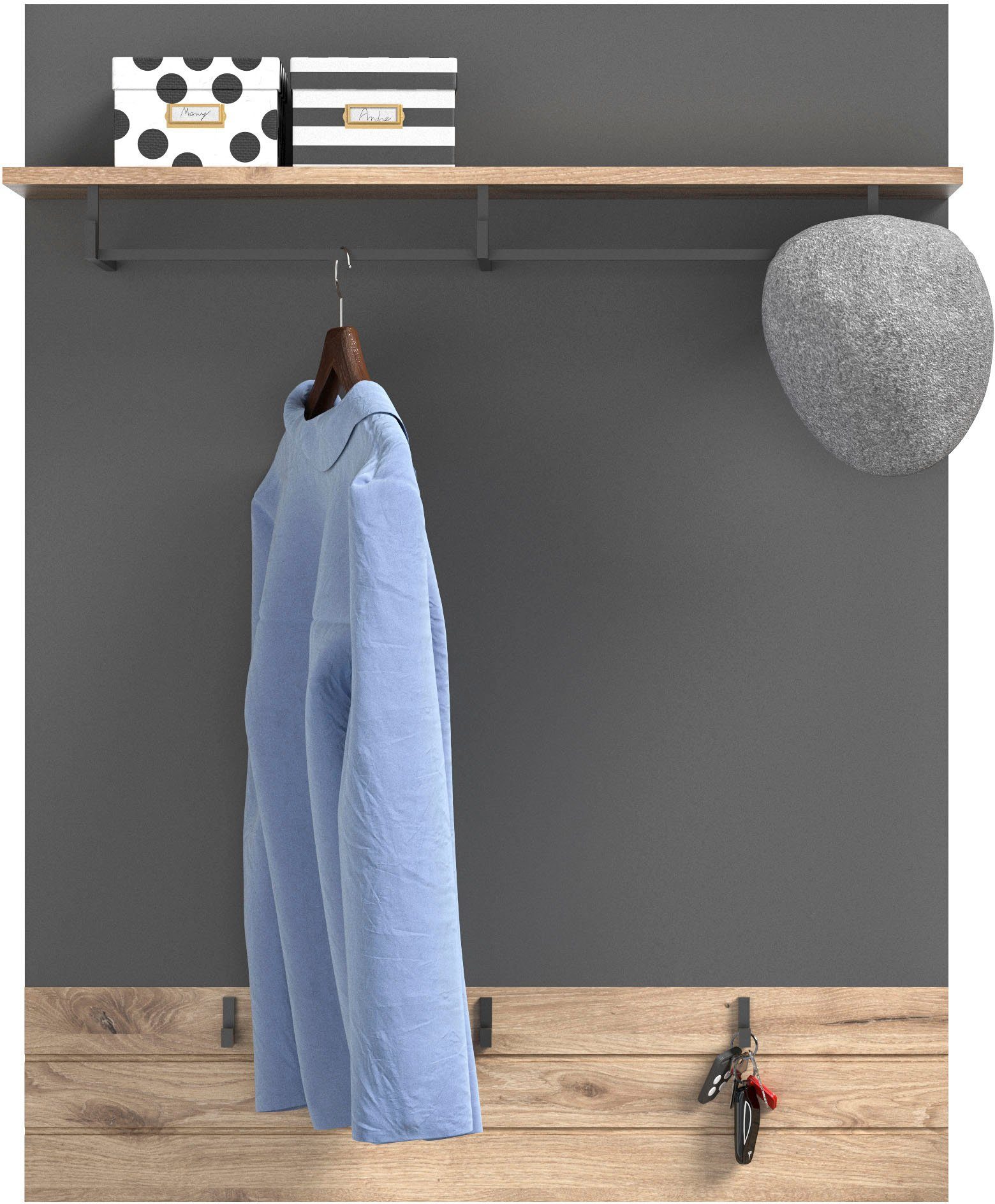 INOSIGN Halmeubelset Riga, Breedte 175 cm, hoogwaardige groeffrezing, 3-delig, bestaande uit: (set, 3-delig)