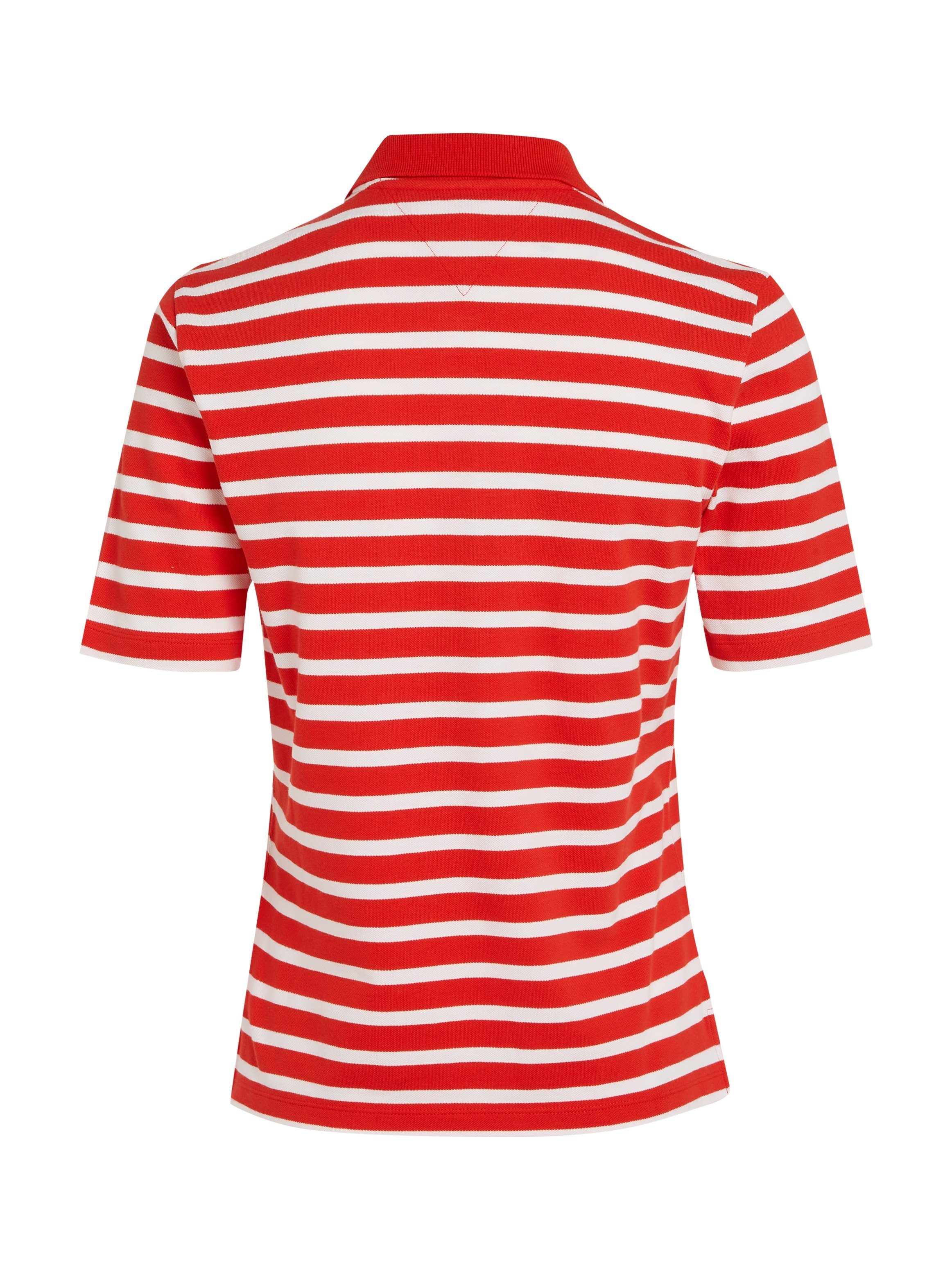 Tommy Hilfiger Poloshirt 1985 REG PIQUE STRIPE POLO SS met discreet geborduurd tommy hilfiger logo
