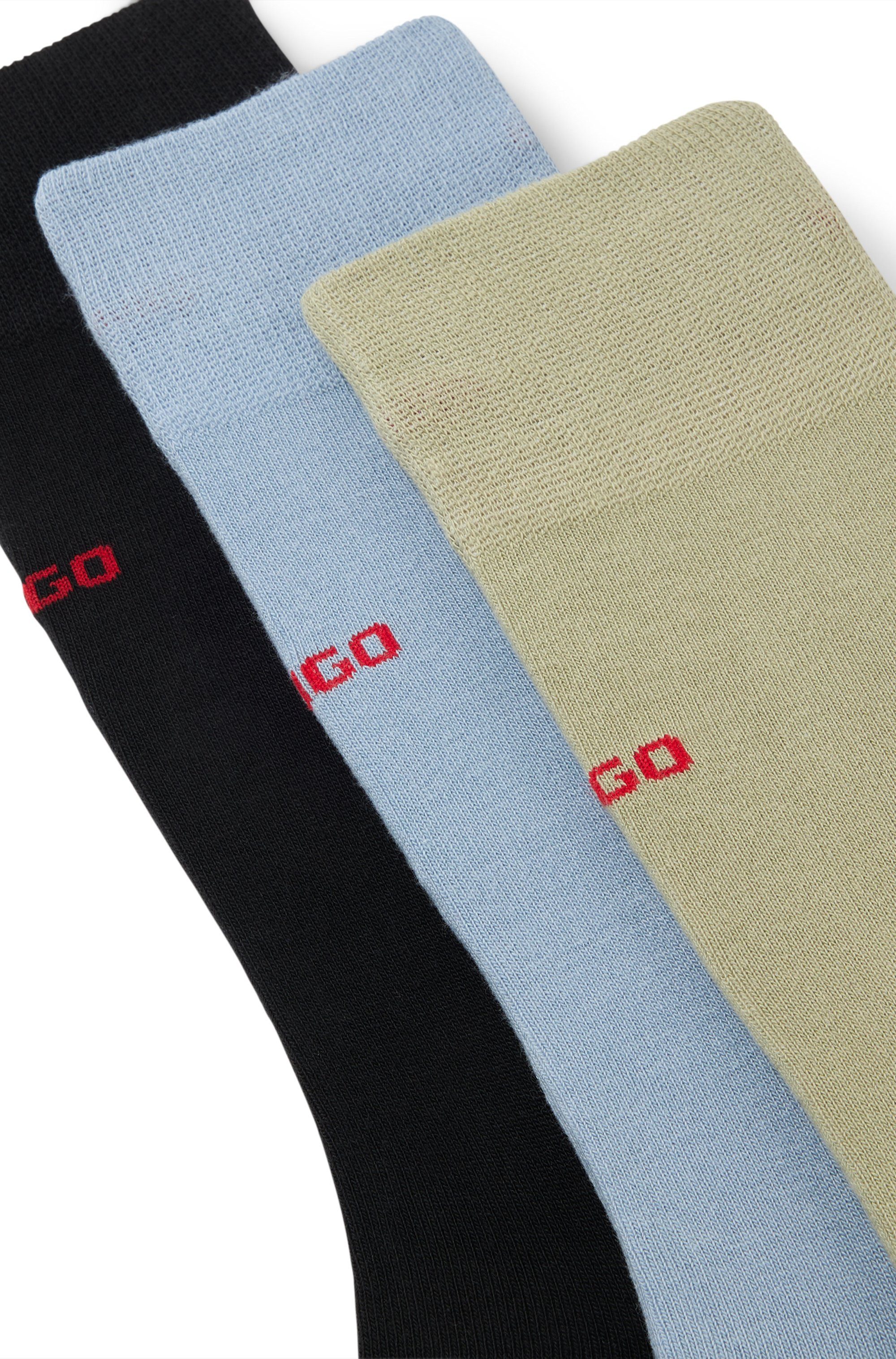 HUGO underwear Business-sokken 3P RS UNI CC met contrasterende hugo logo-opschrift (3 paar, Set van 3)