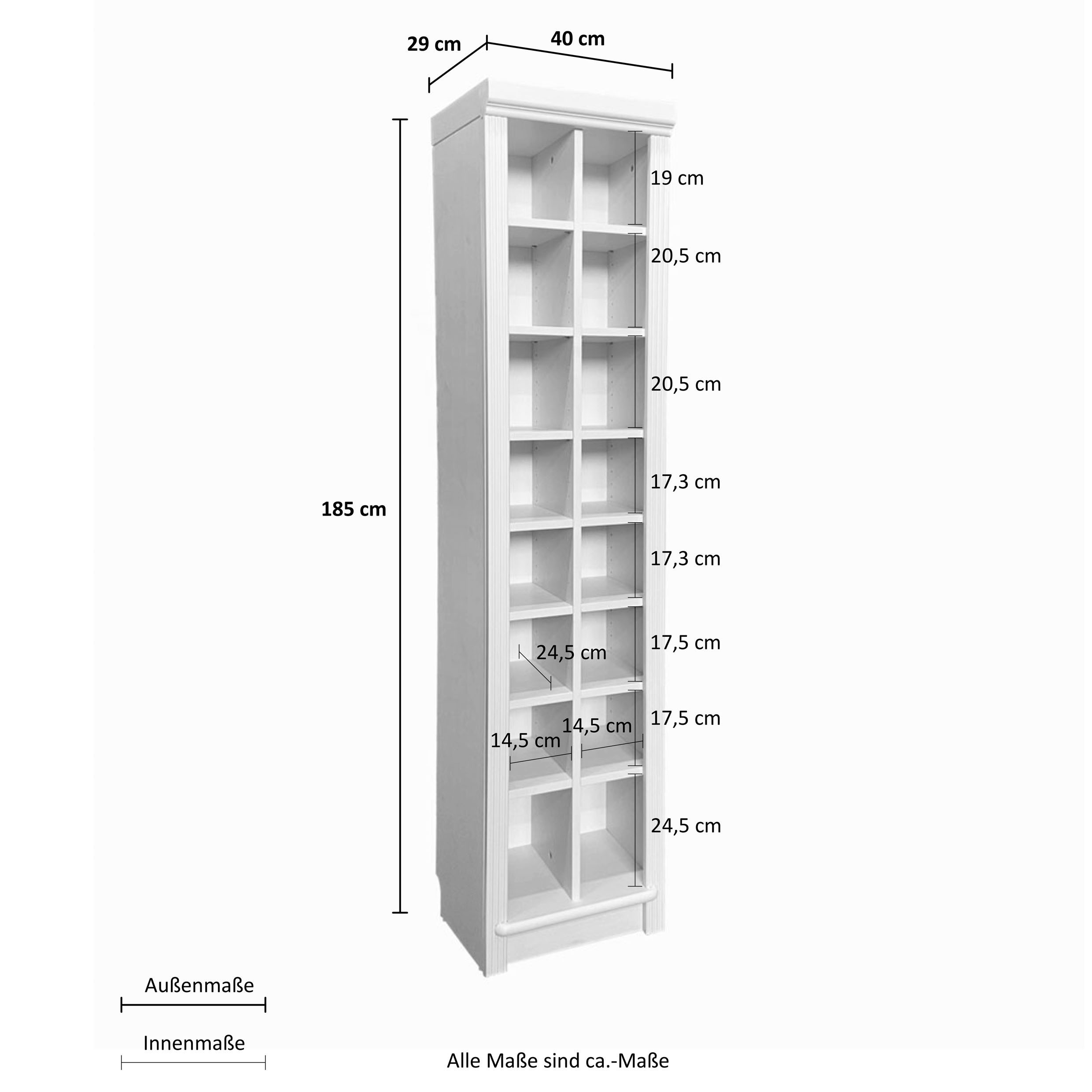 Home affaire Wandplank Soeren van massief grenen, in 2 hoogten, diepte 29 cm