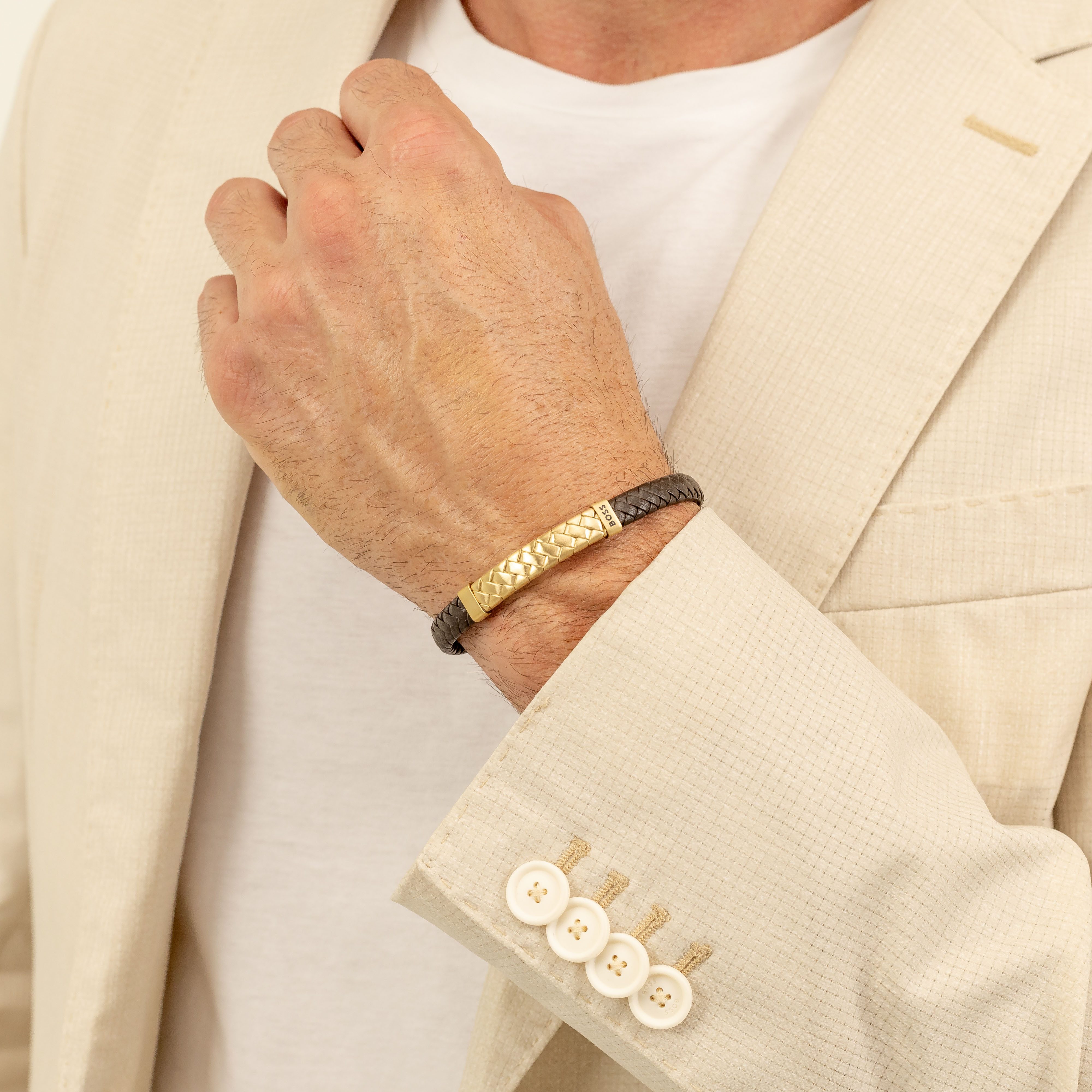 Boss Leren armband TAILORED, 1580674M, 1580675M, 1580676M