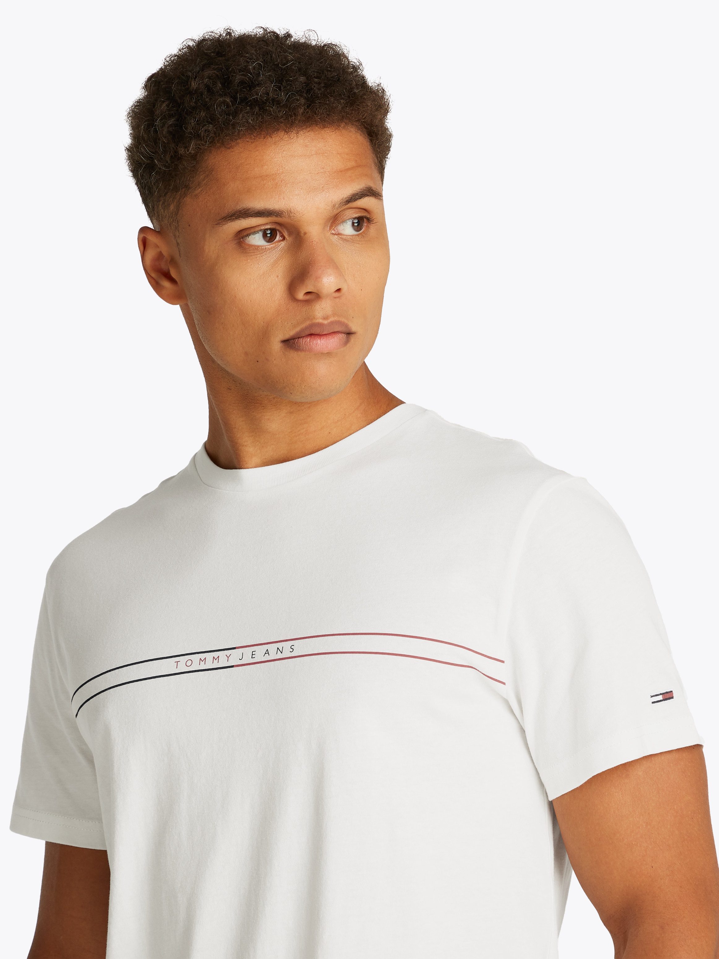 TOMMY JEANS Shirt met korte mouwen TJM SLIM ENTRY GRAPHIC TEE EXT