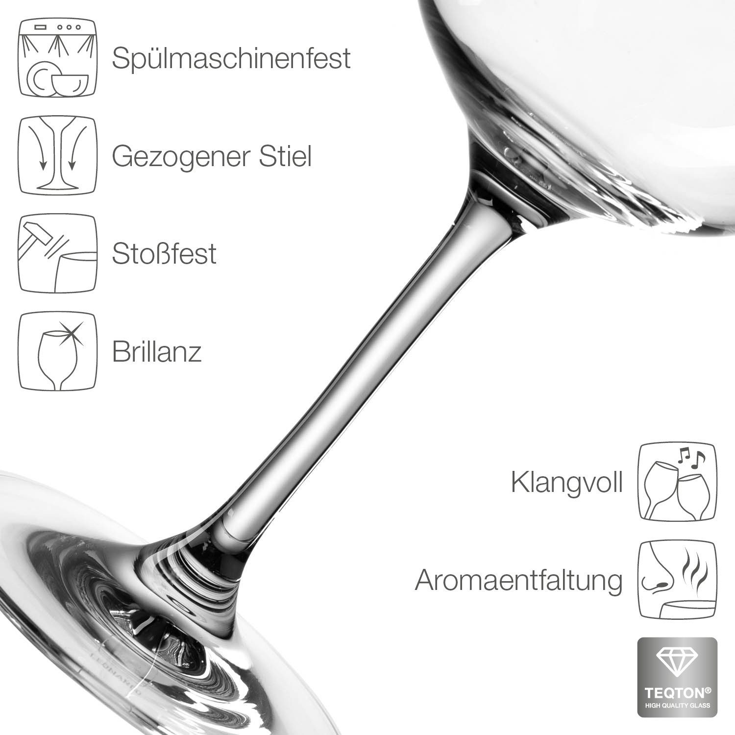 LEONARDO Rodewijnglas Tivoli 580 ml(set, 6-delig)