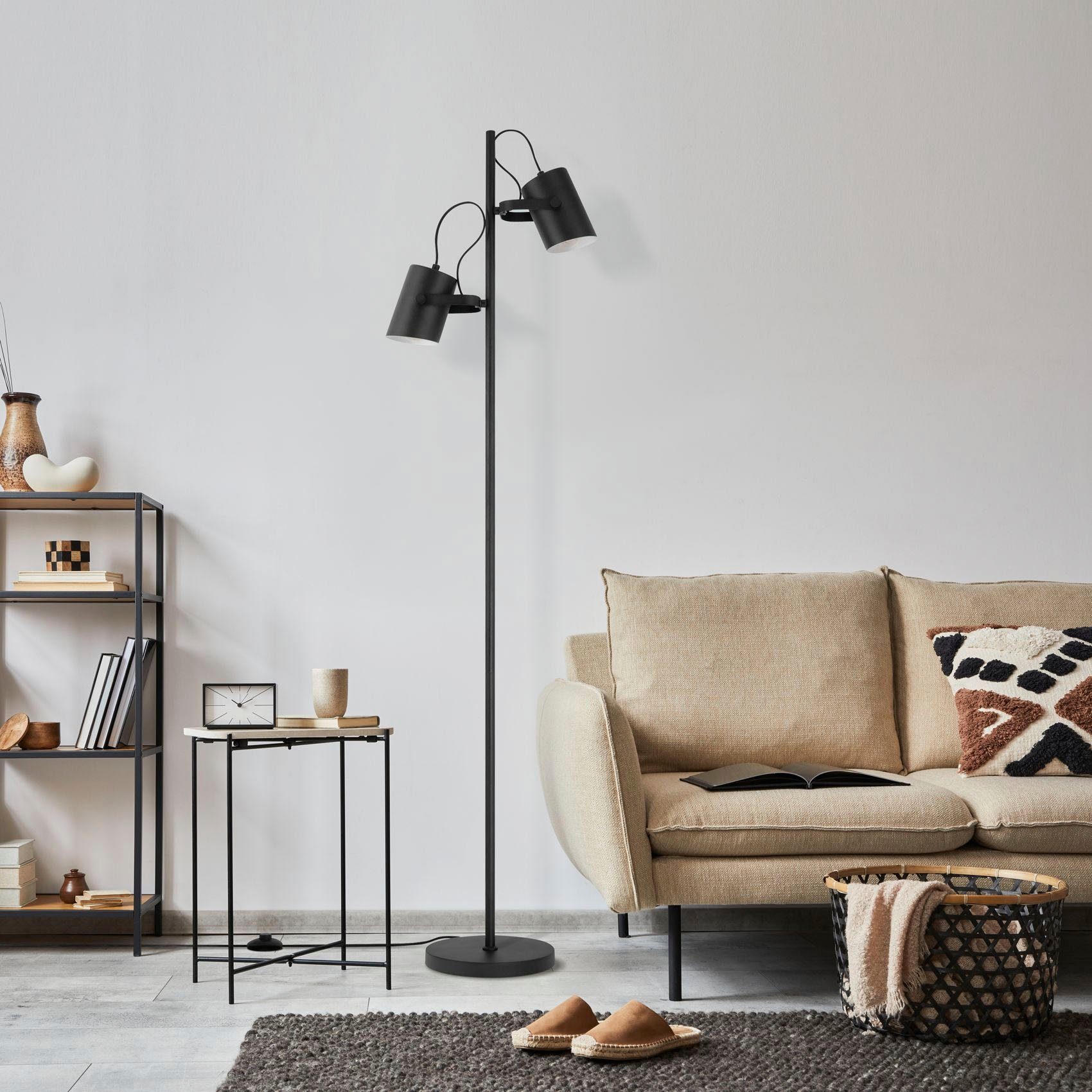 Paco Home Staande lamp Karl met compatibele dimmer en lichtbron