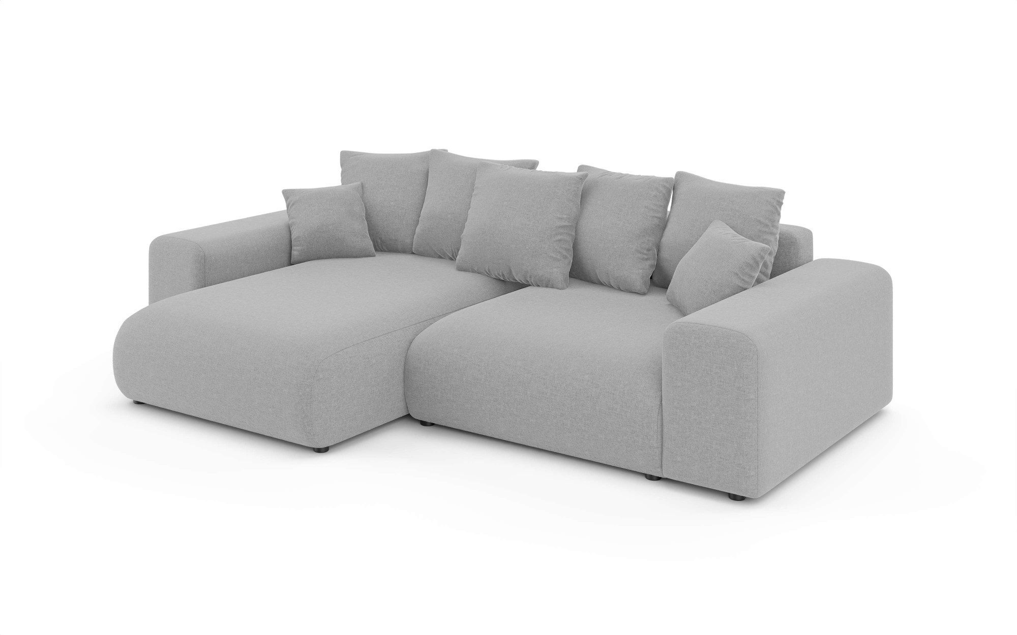 Home affaire Hoekbank LAKESIDE met bedfunctie en bedlade, B/D/H 257/166/84 cm L-vorm, recamiere aan beide zijden monteerbaar, golfondersteuning