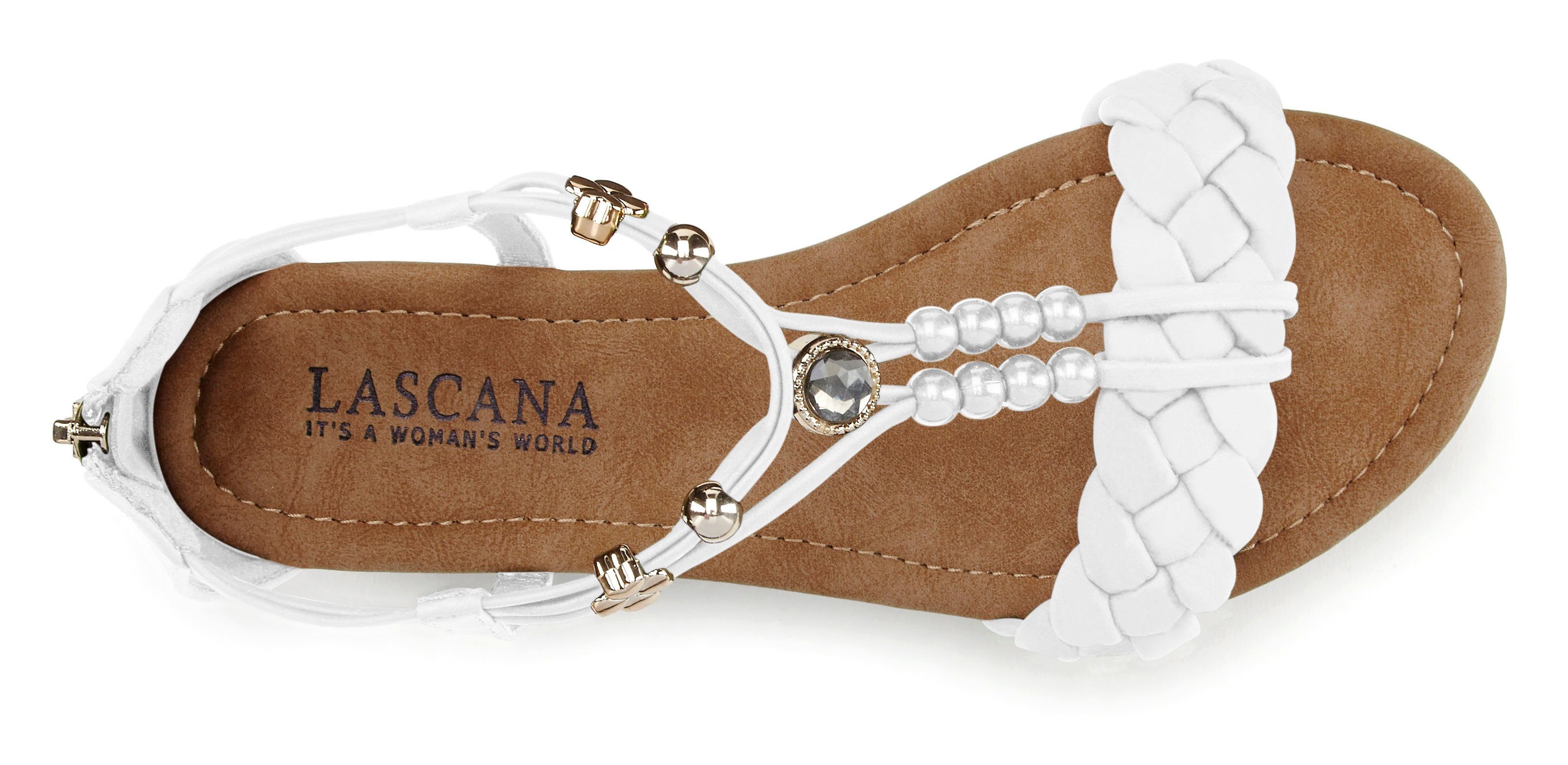 Lascana Sandalen Zomerschoen Sandalette, zomerschoen met verfijnde band VEGAN