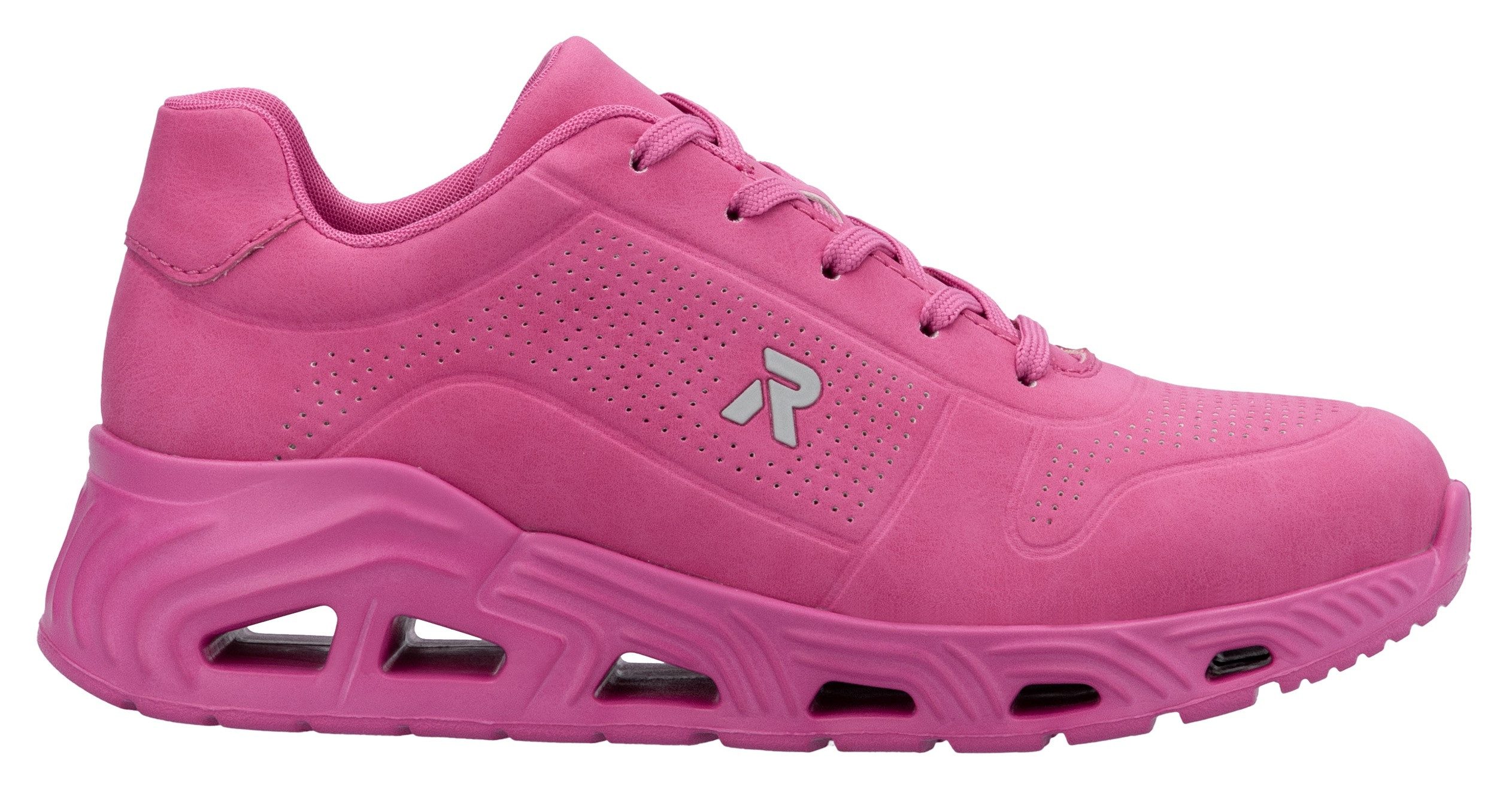 RIEKER Sport Sneakers met sleehak Dakota , veterschoenen, lage schoen, vrijetijdsschoen in vegan verwerking