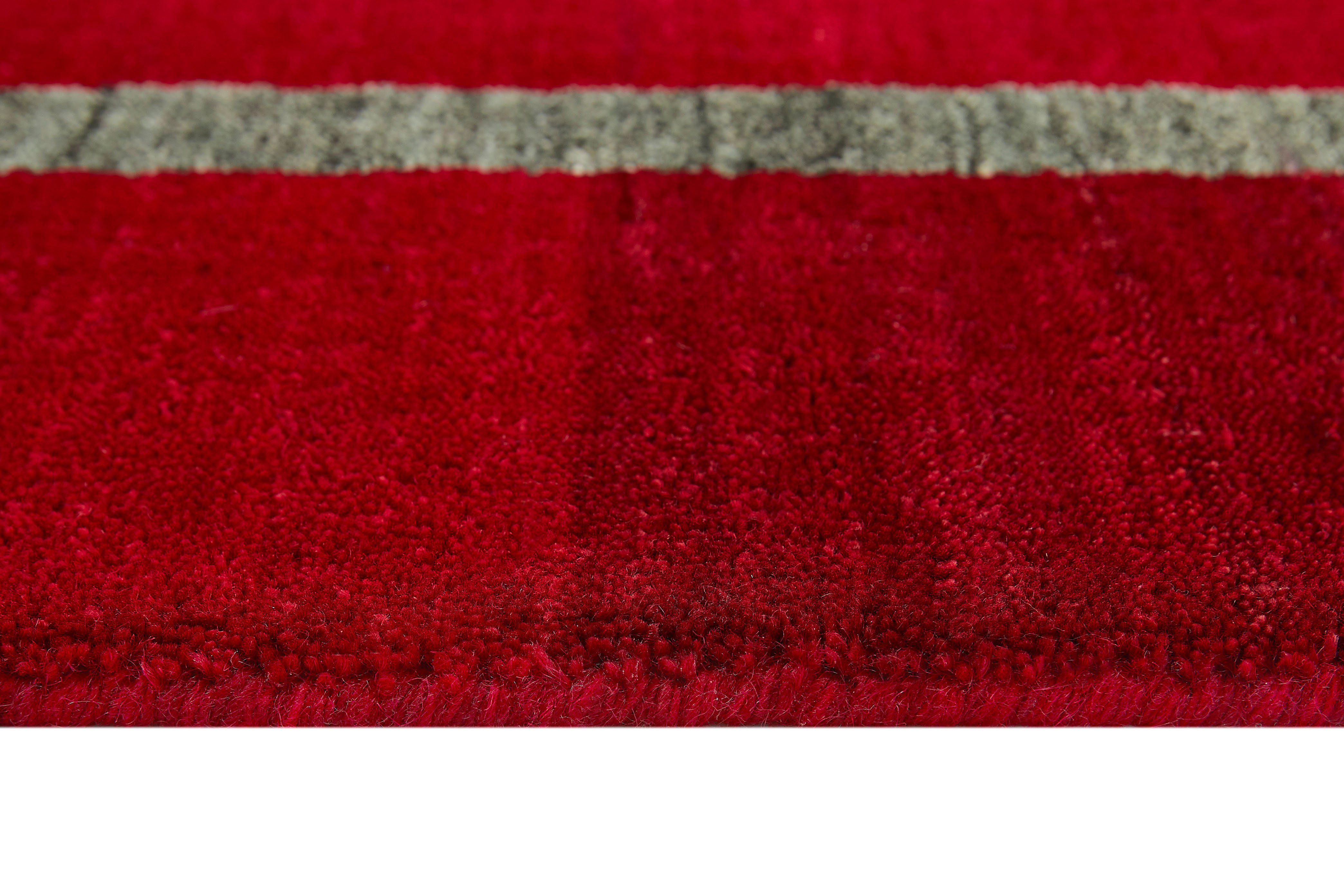LUXOR living Wollen kleed ROSARIO zuivere wol, met de hand geknoopt, unikleuren, met randdessin