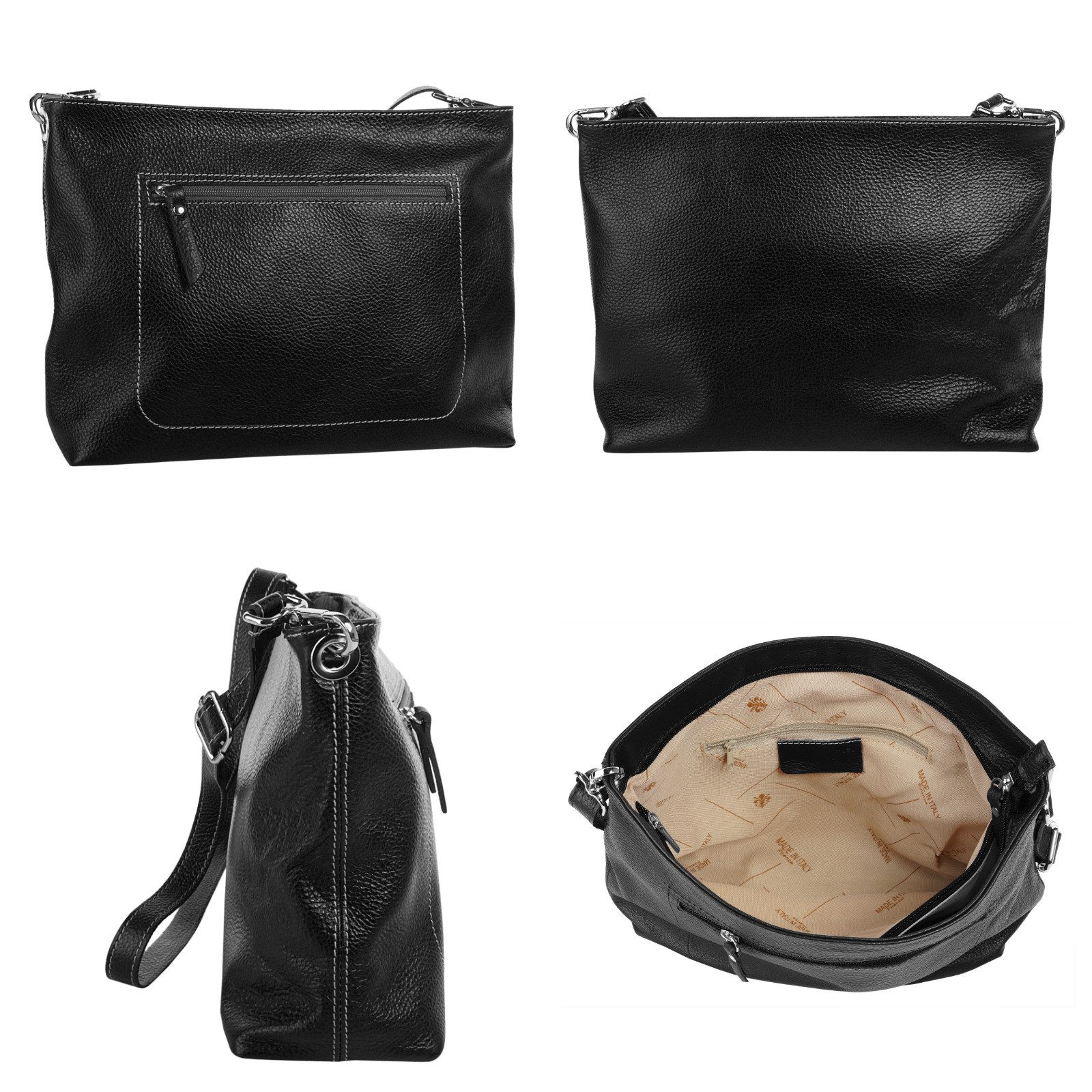 Samantha Look Schoudertas echt leer, made in italy