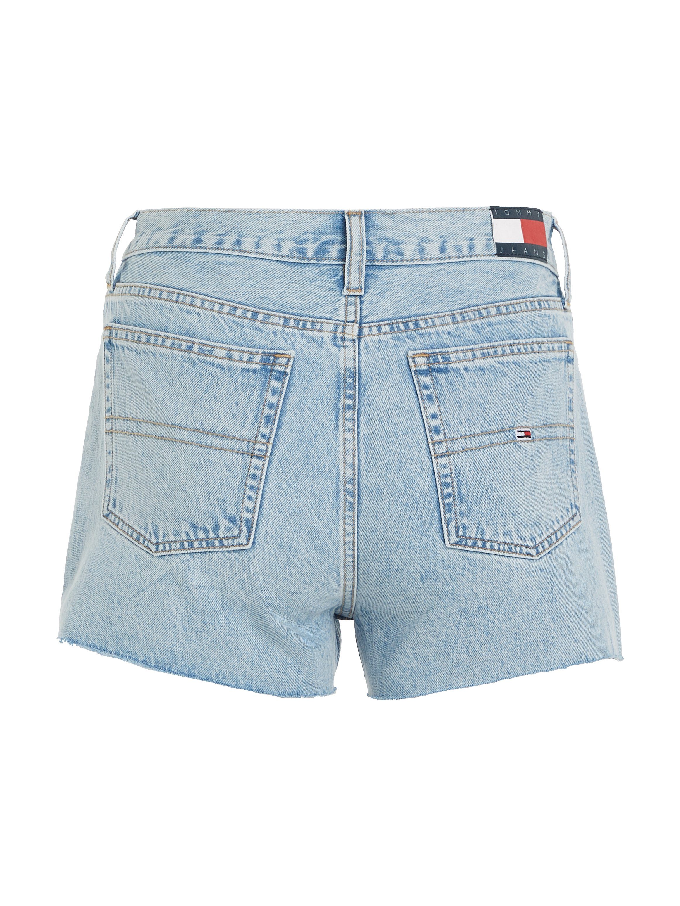 TOMMY JEANS Short HOT PANT BH0014 met licht gerafelde zoom