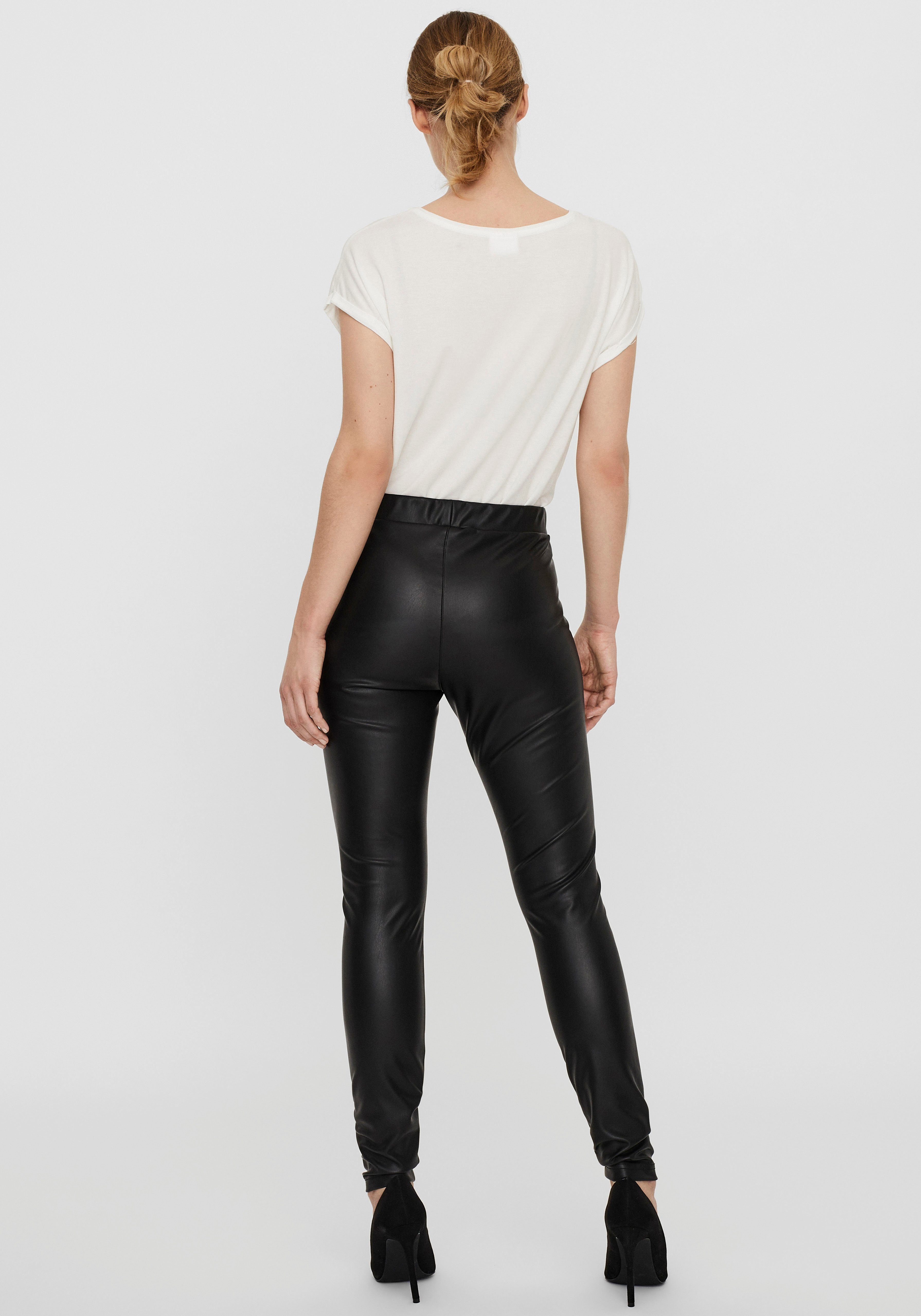 Vero Moda Imitatieleren broek VMGAYA MR PL LEGGING