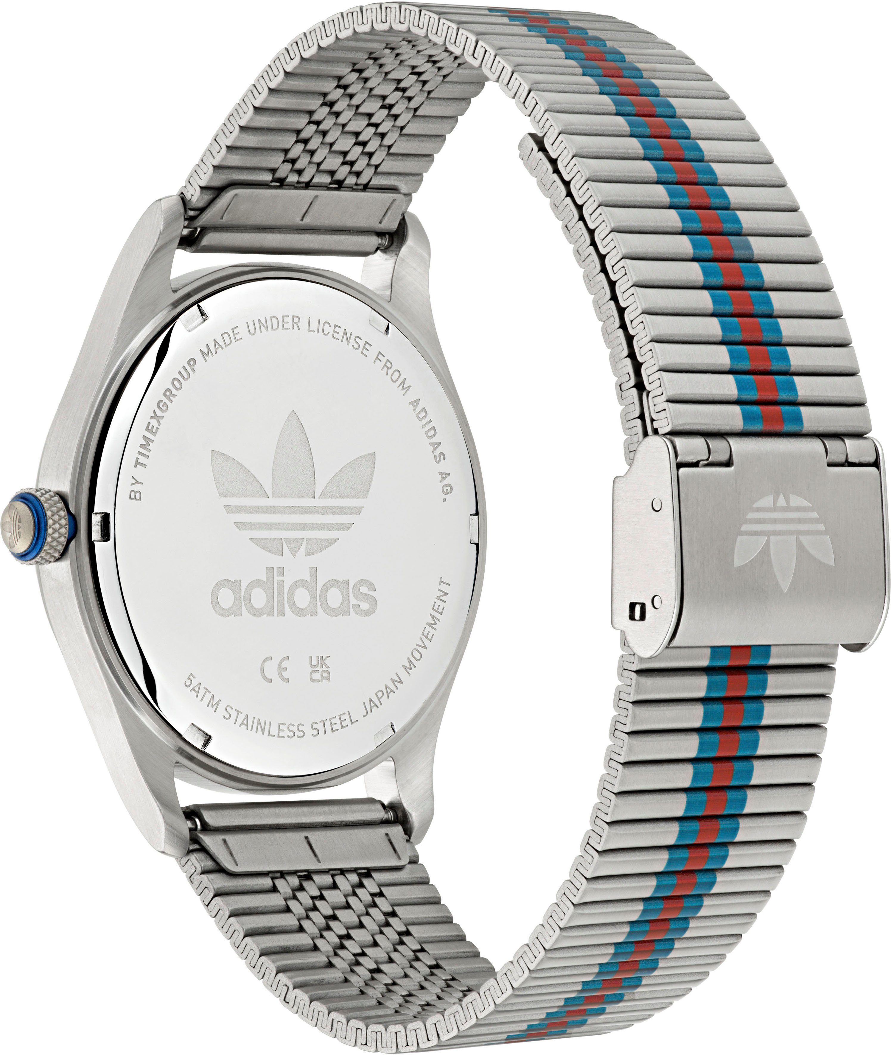 adidas Originals Kwartshorloge CODE FOUR Polshorloge, dames, herenhorloge, unisex, analoog, roestvrijstalen band