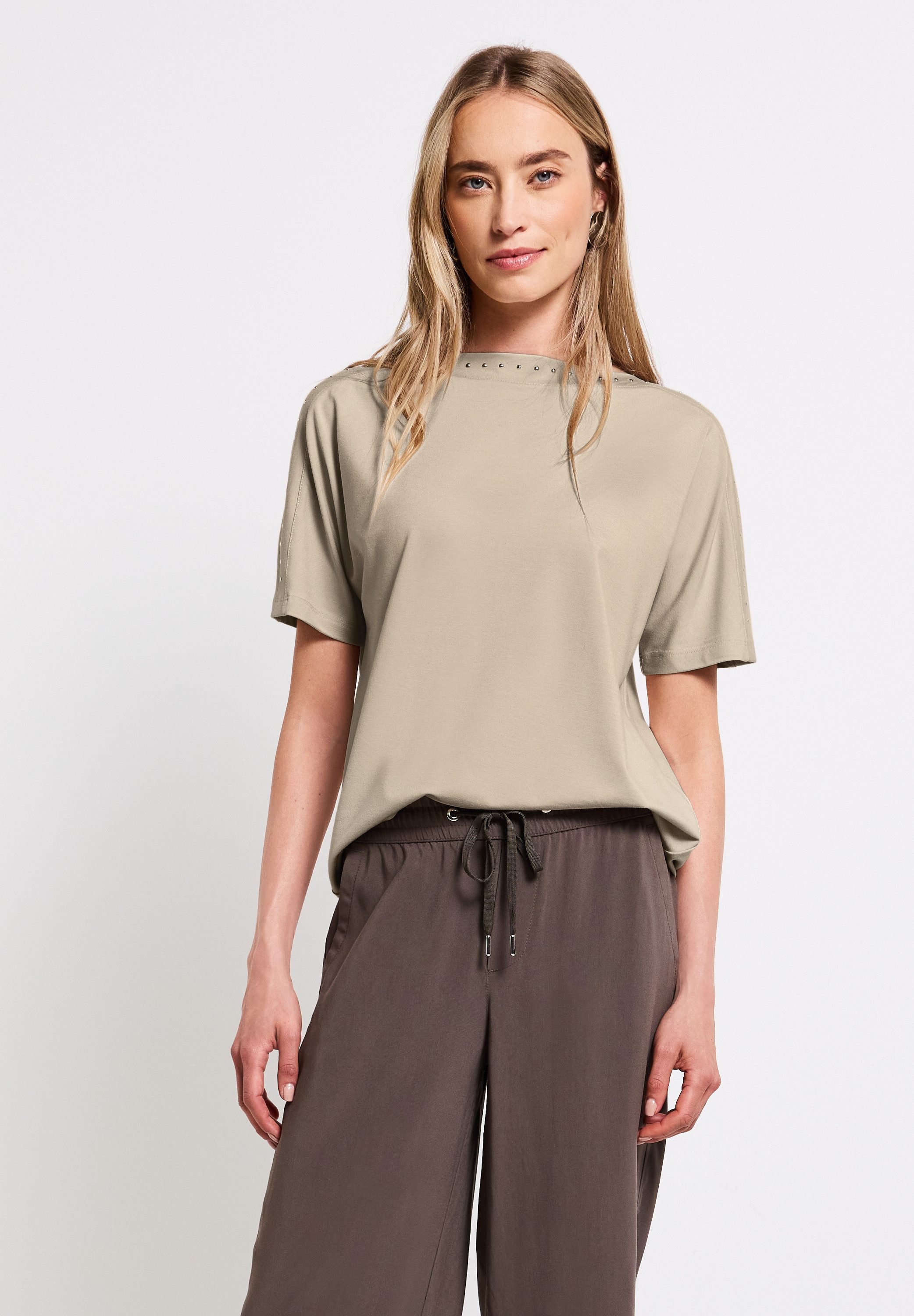 STREET ONE T-shirt met studs