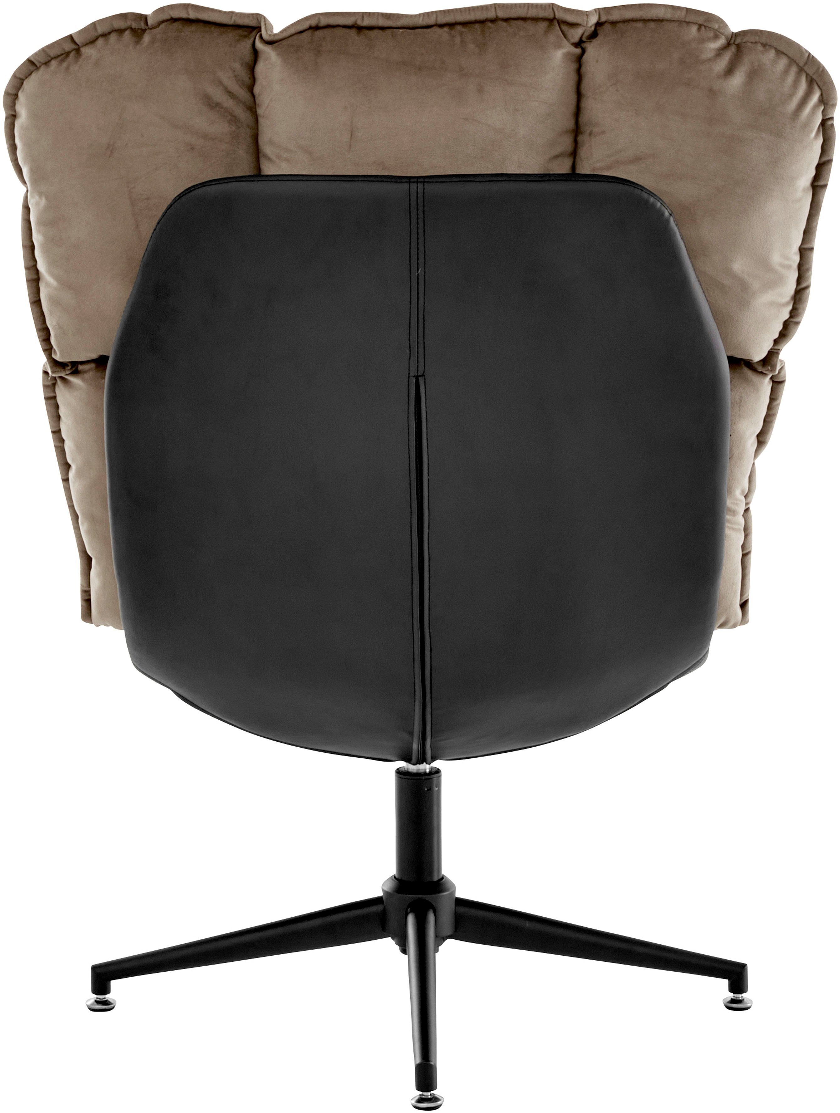 Guido Maria Kretschmer Home&Living Draaibare fauteuil Seet, gestoffeerde fauteuil met voetenbank, 360° draaibaar, fauteuil incl. poef/voetenbank (2 stuks)