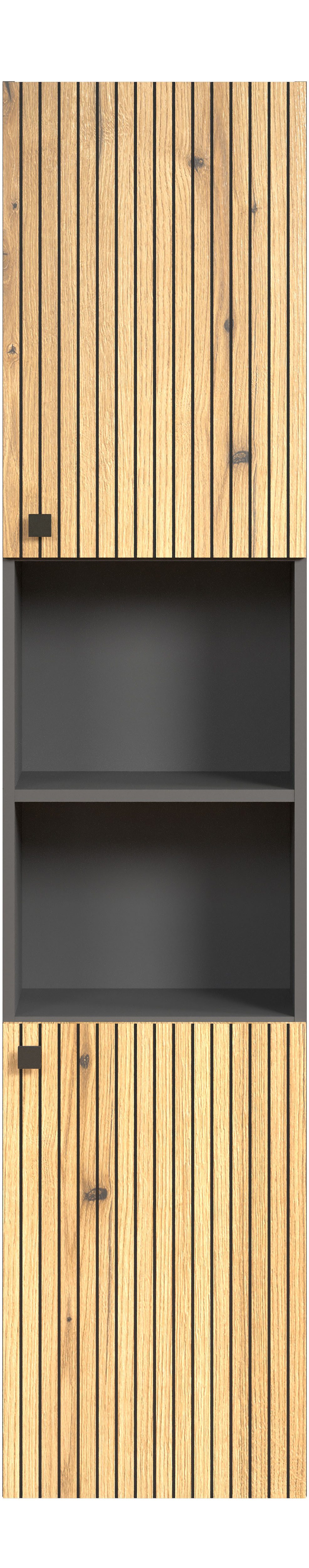 welltime Hoge kast Amrum Breedte 40 cm, ruime hoge kast eik ribbellook badkamerkast (1 stuk)