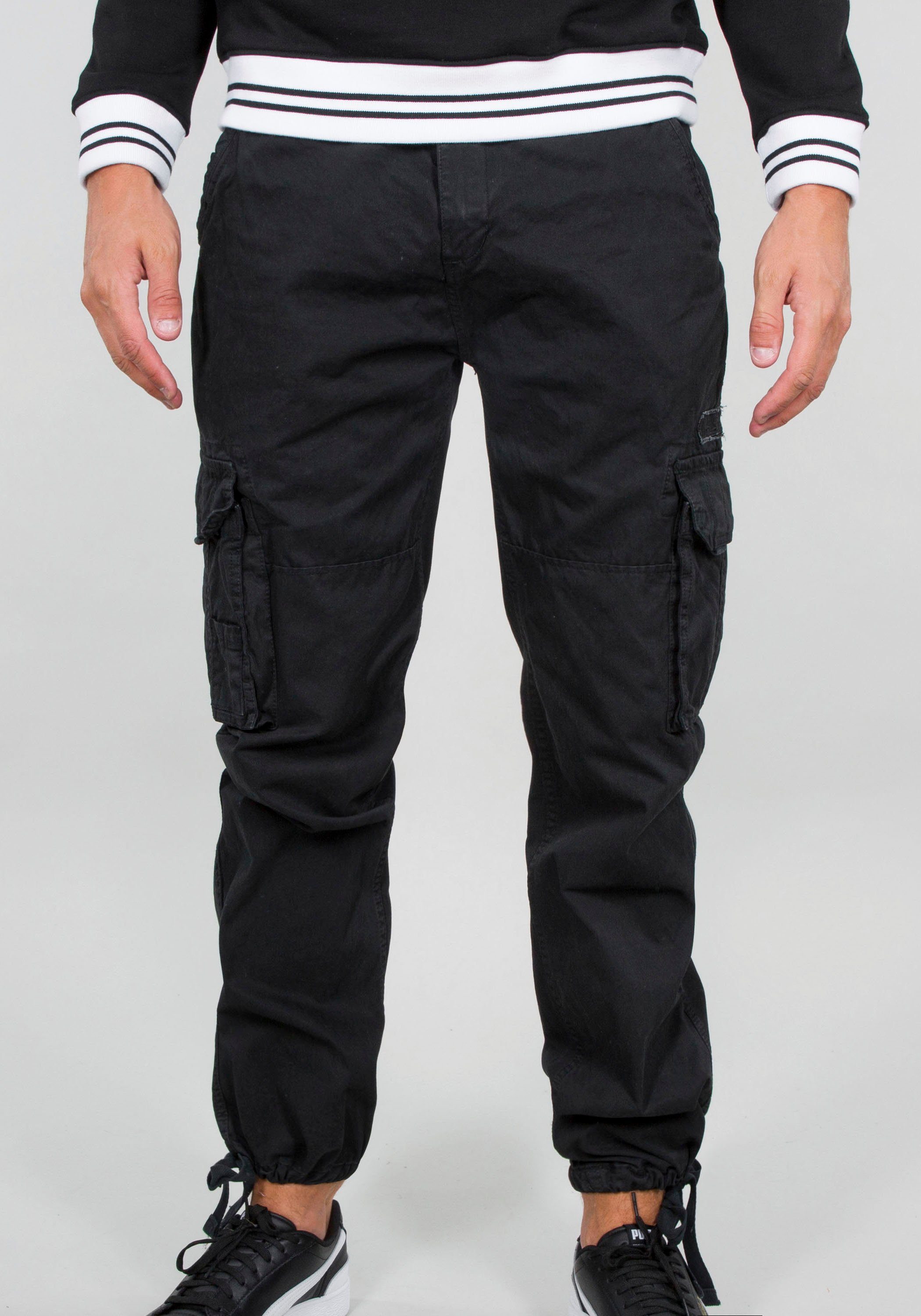 Alpha Industries Cargobroek Jet pant met zijcargozakken en koord aan de beenafsluiting