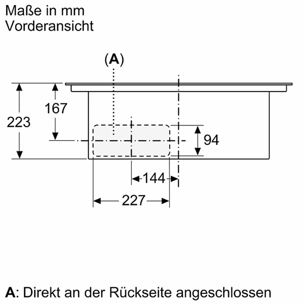 SIEMENS Kookplaat met afzuigkap ED611BS16E met vlak kanaal (set)