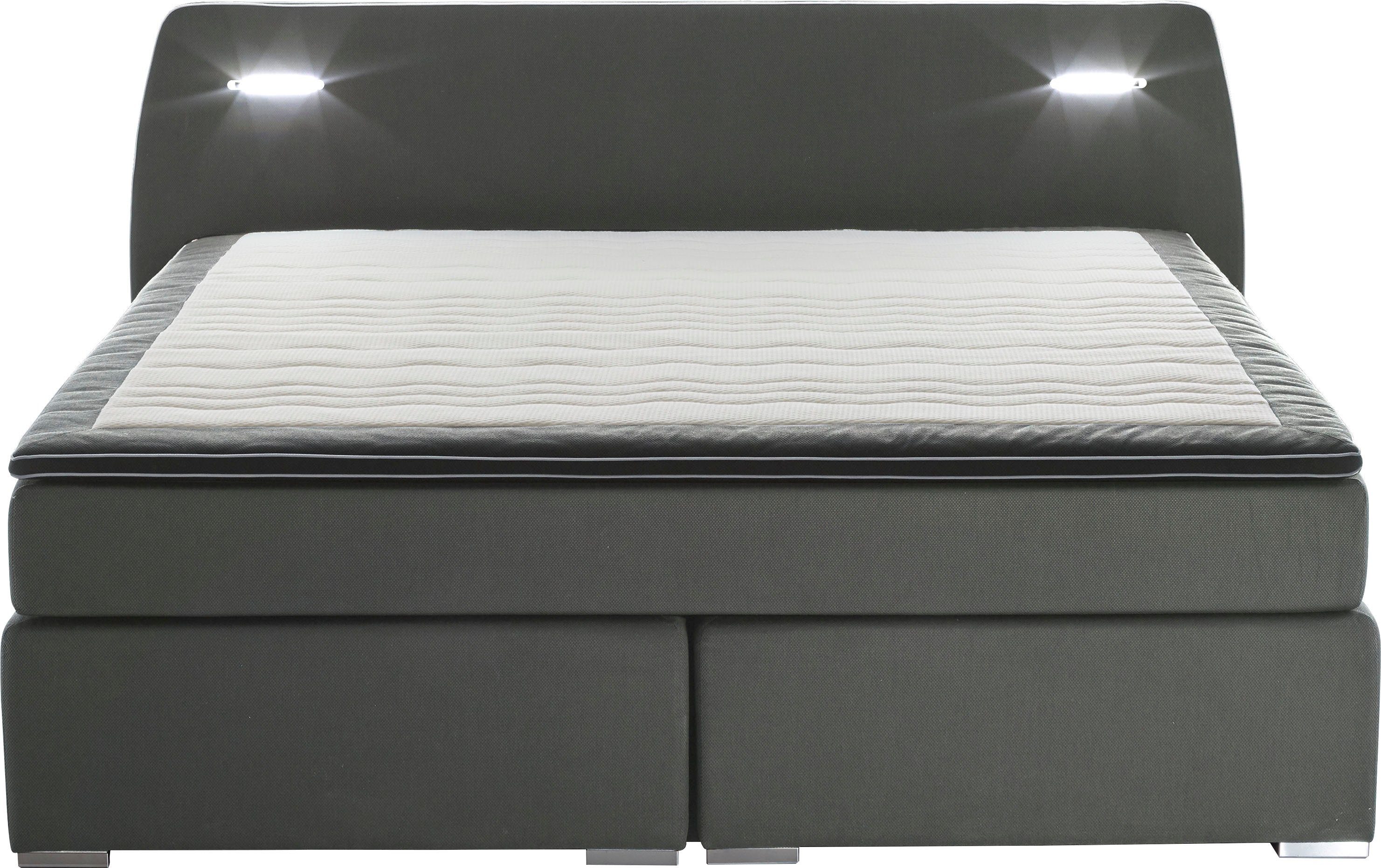 ATLANTIC home collection Boxspring REX led inclusief ledverlichting en topmatras