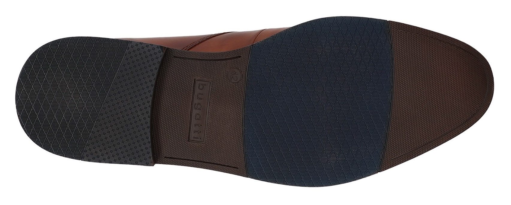 Bugatti Veterschoenen , blokhak, business schoen, avondschoen, feestelijke schoen met print