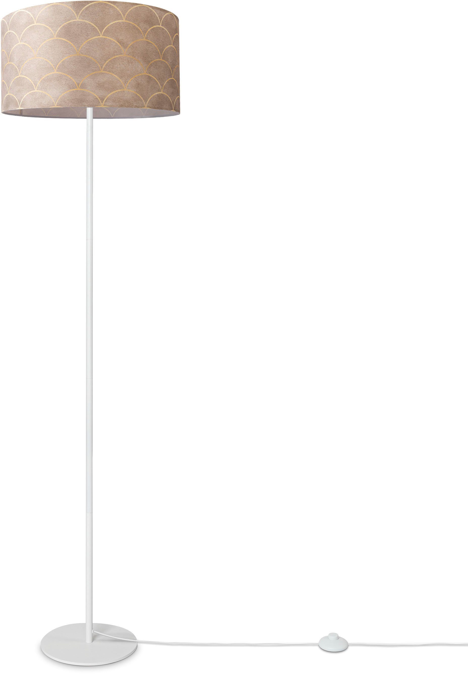 Paco Home Staande lamp Luca Pillar Vloerlamp woonkamer met stof kantoor modern vintage retro patroon E27