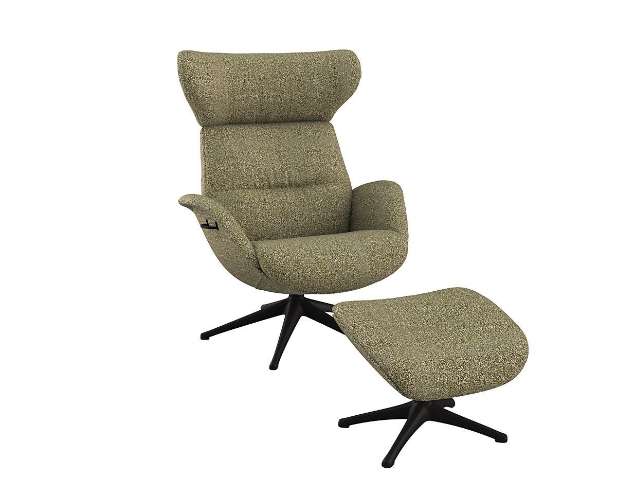 FLEXLUX Relaxfauteuil Relaxchairs More Eersteklas comfort, rug- en hoofdsteunverstelling, draaibaar, zwarte voet