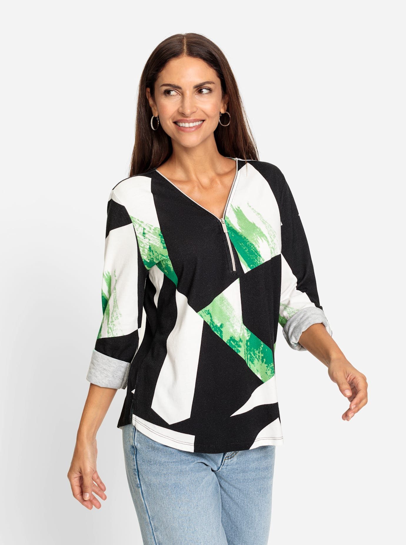 Classic Inspirationen Shirt met lange mouwen Modal-katoenen shirt (1-delig)