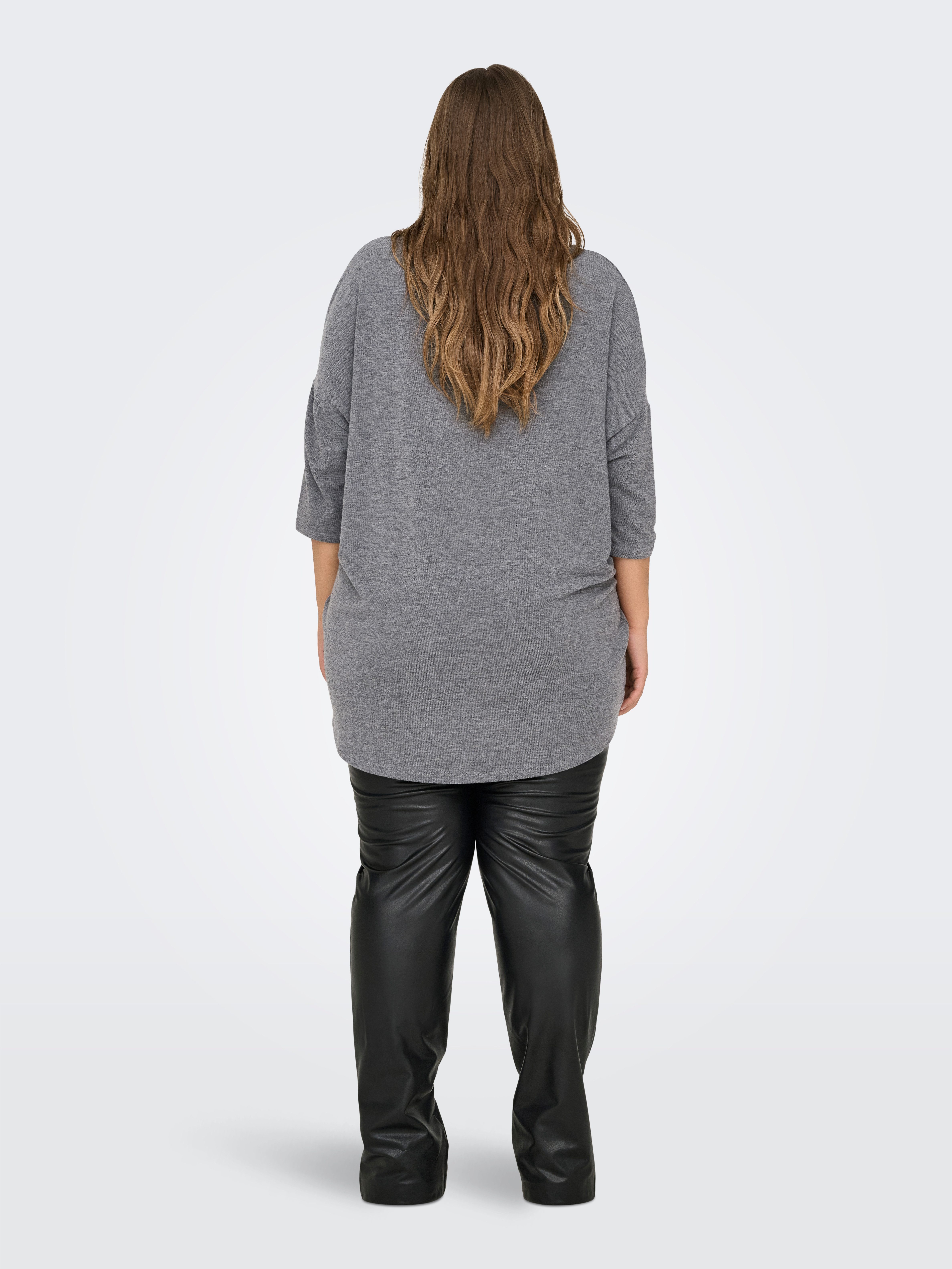 ONLY CARMAKOMA Shirt met 3/4-mouwen CARLAMOUR 3/4 TOP JRS NOOS