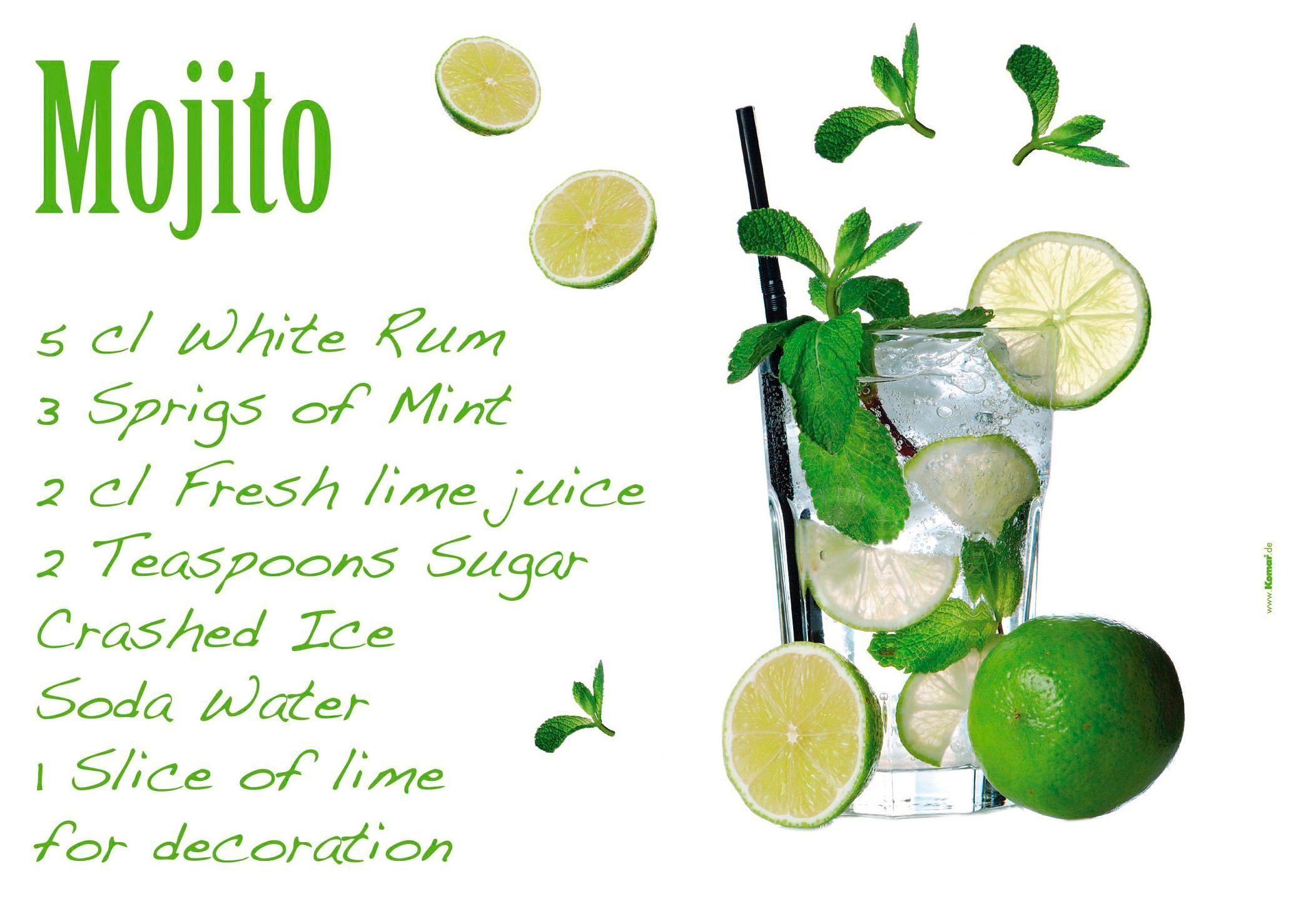 Komar Wandfolie Mojito - afm. 100 x 70 cm wandstickers groen