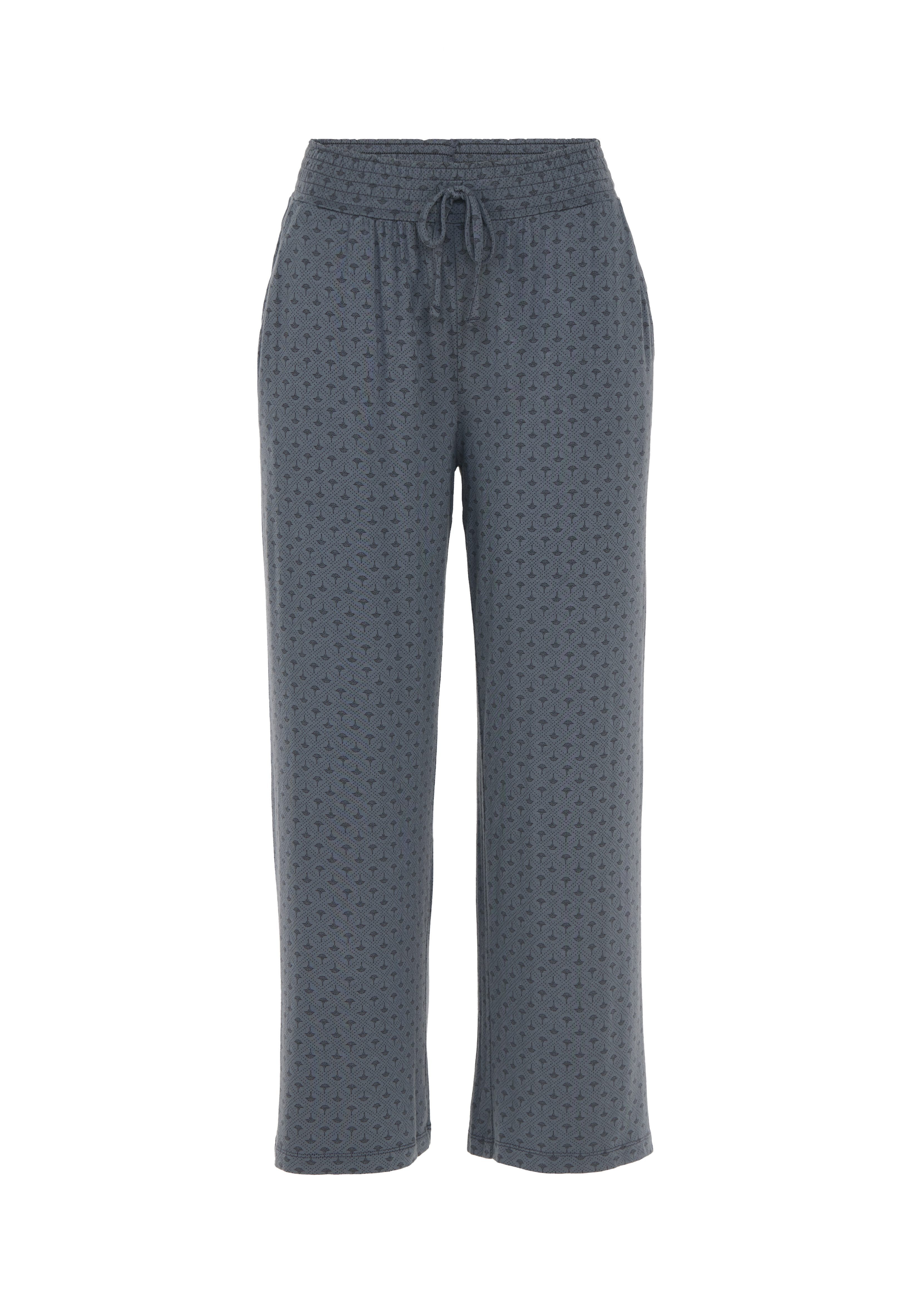 JOOP! 7/8 broek Luxe Cornflower-design, tunnelkoord in de tailleband, steekzakken