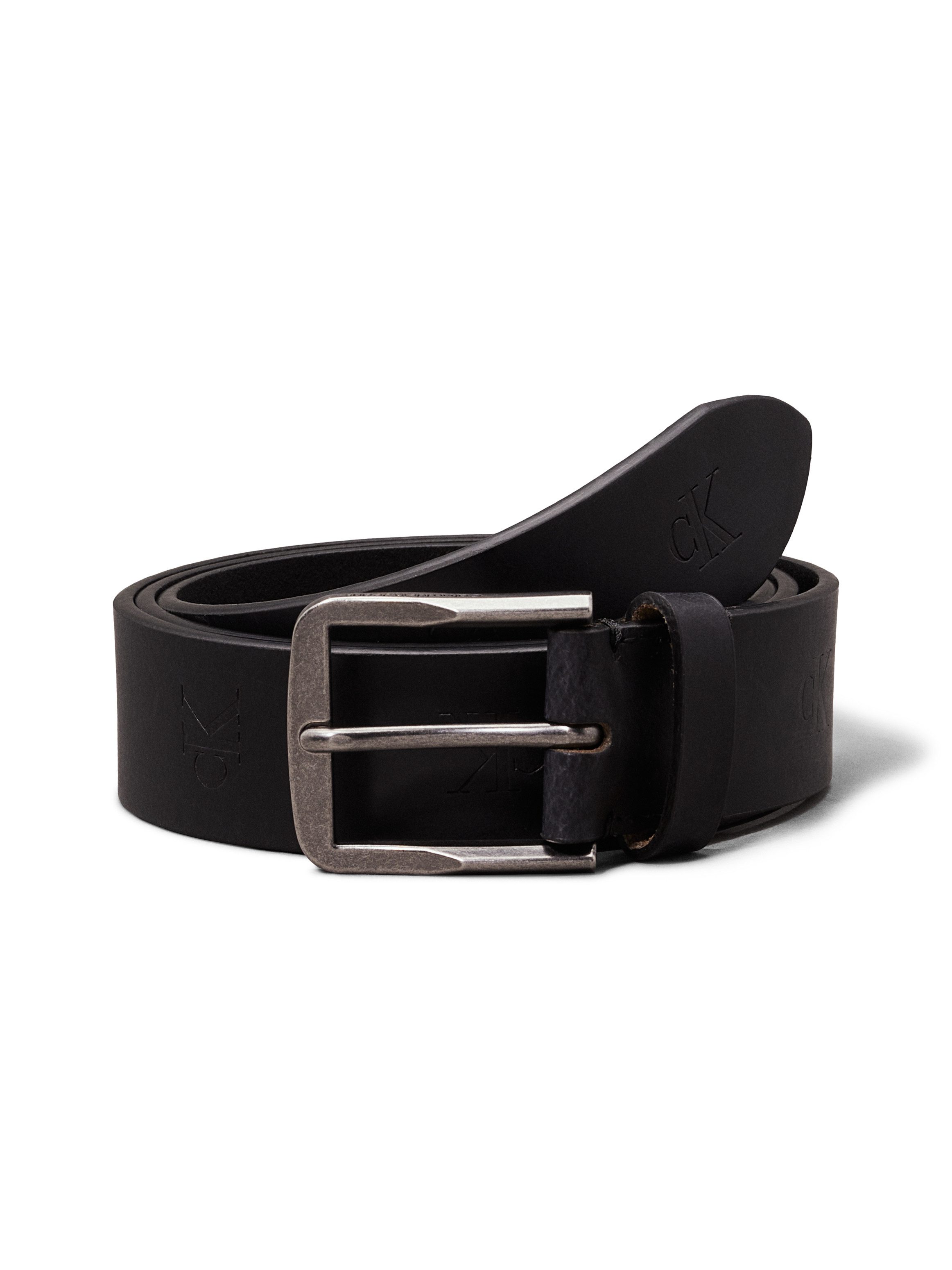 Calvin Klein Leren riem CLASSIC FLAT LTHR BELT 35MM AOP
