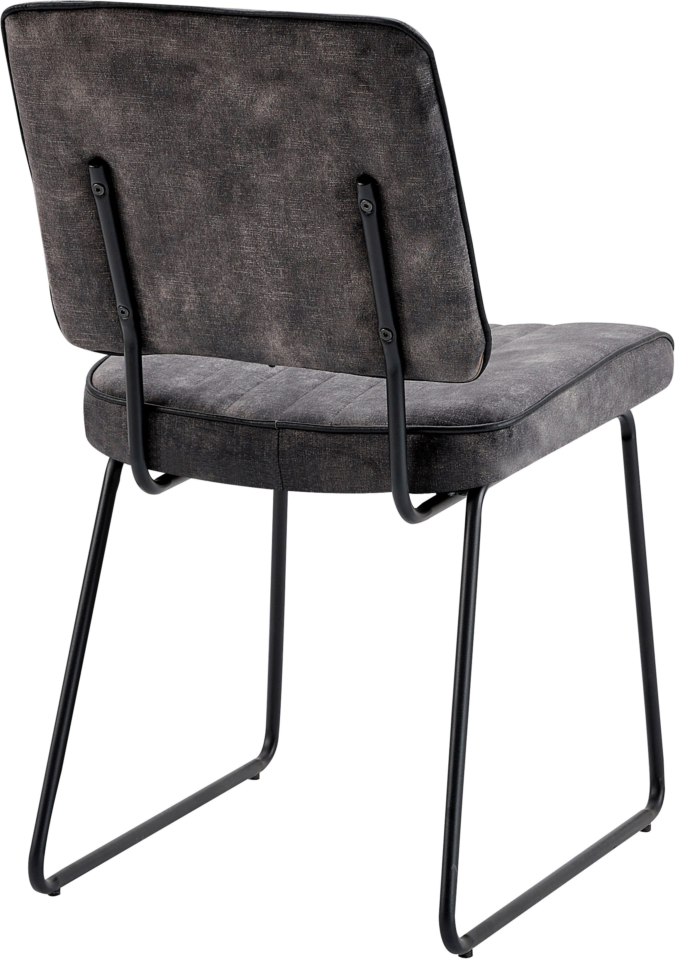 byLIVING Stoel met beugelpoten Liam 4-delige set moderne stoel in praktische 4-set met metalen frame (set, 4 stuks)